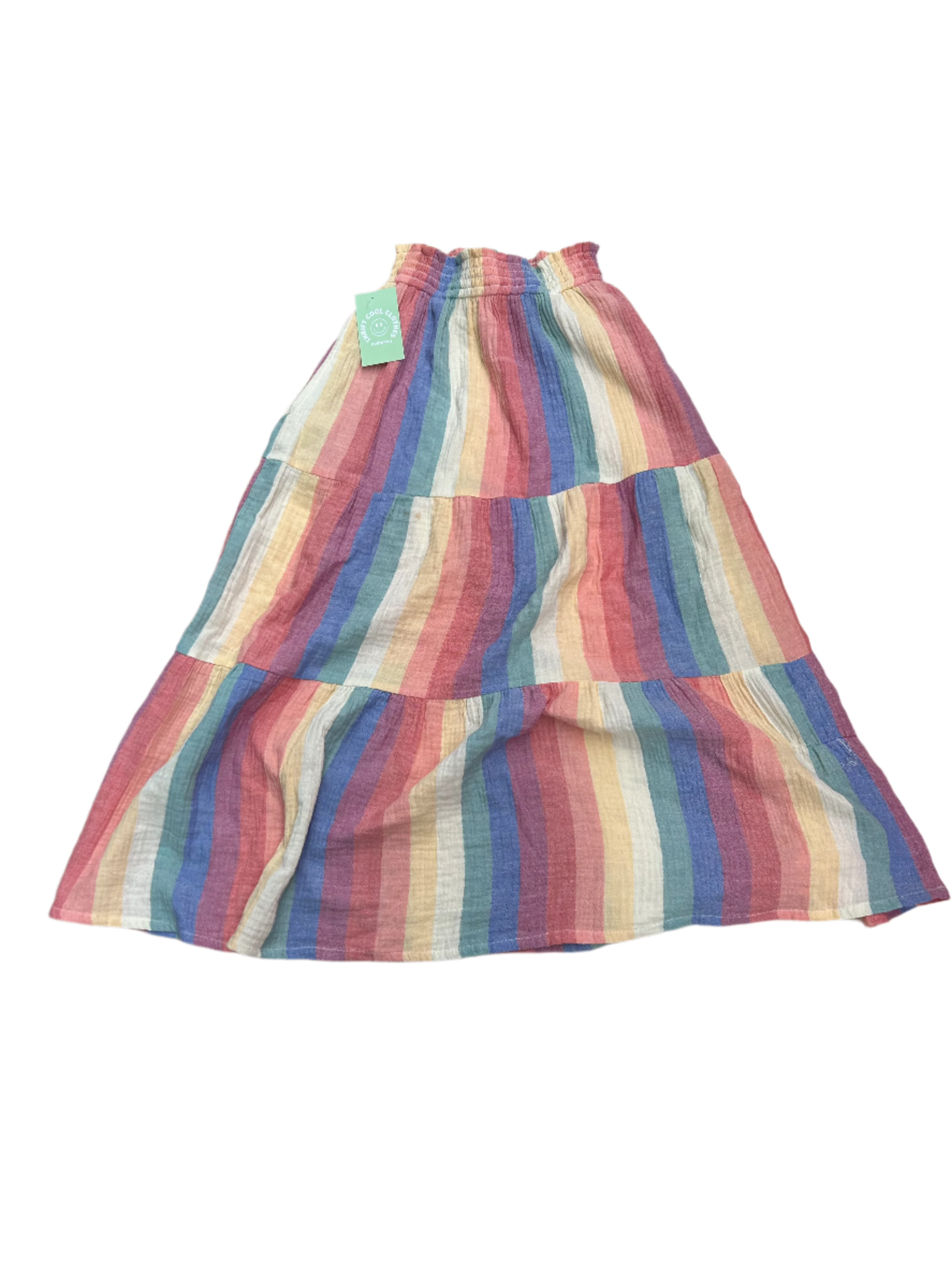 multi marine layer rainbow skirt, xs