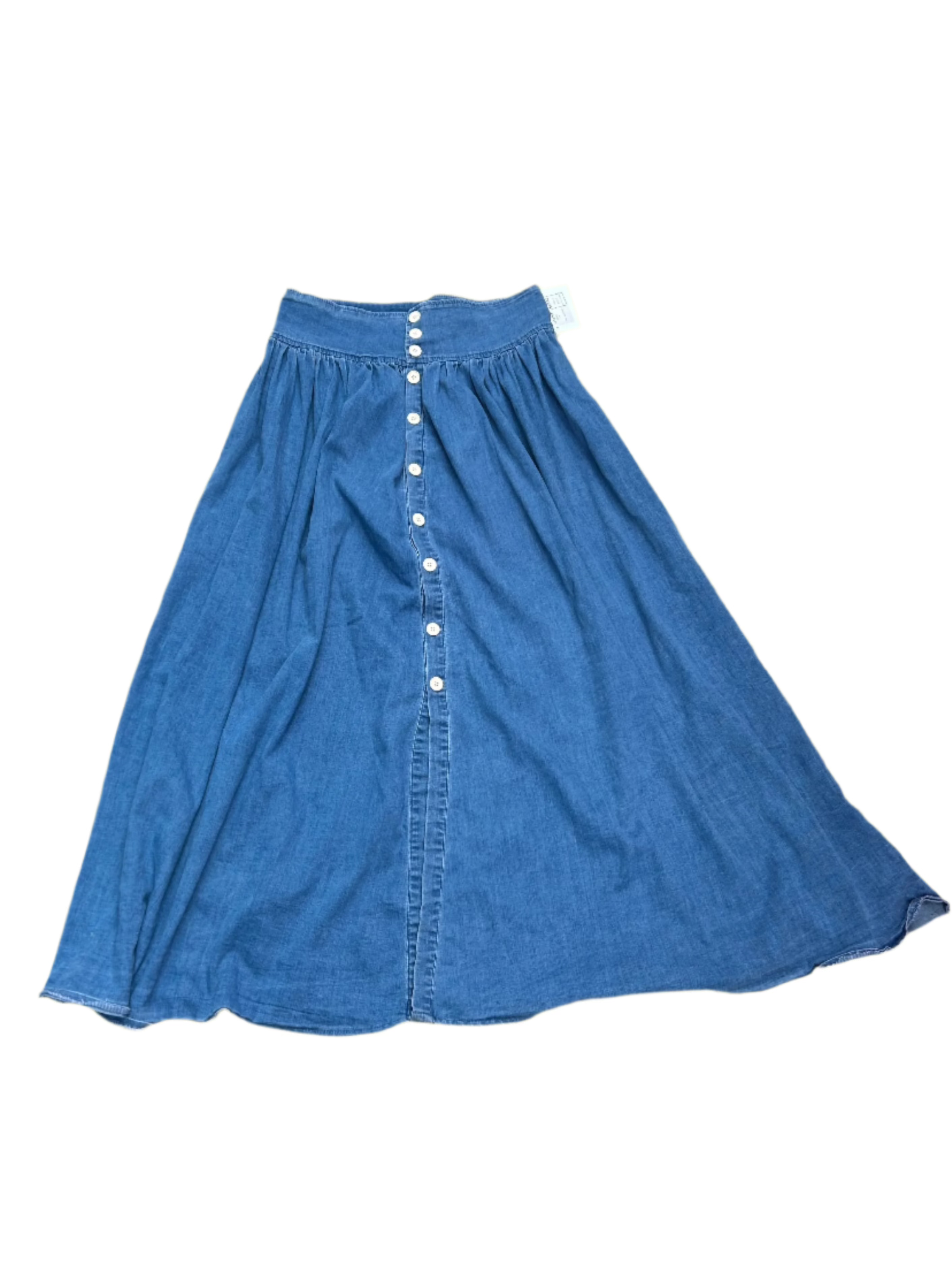 blue leena maxi denim skirt, m
