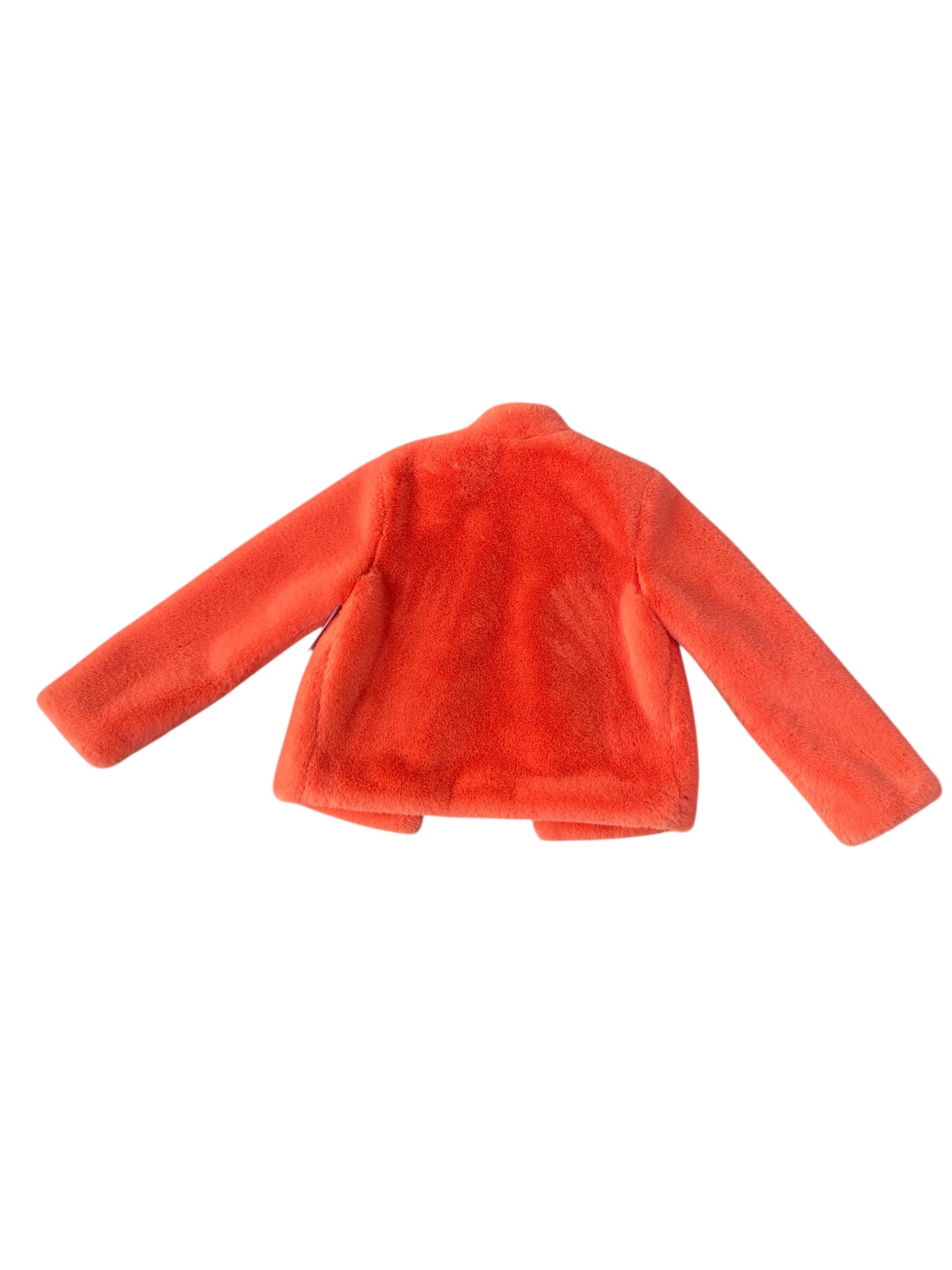orange dra furry jacket, s