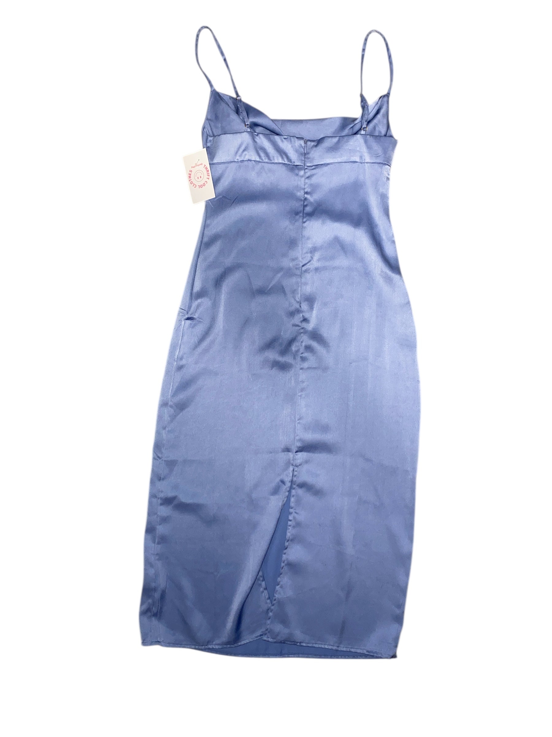 blue weworewhat silky cowl neck midi dress, 2