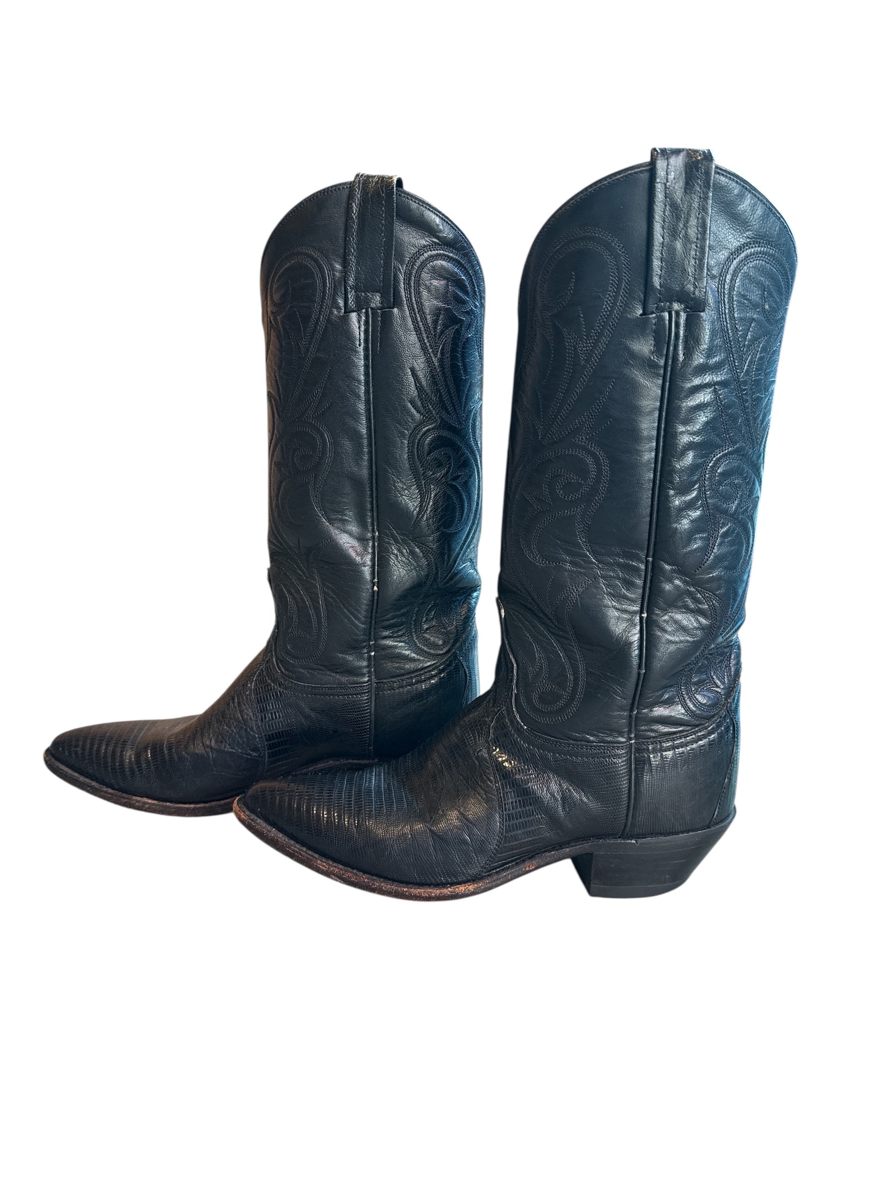 black dan post cowboy boot, 7.5