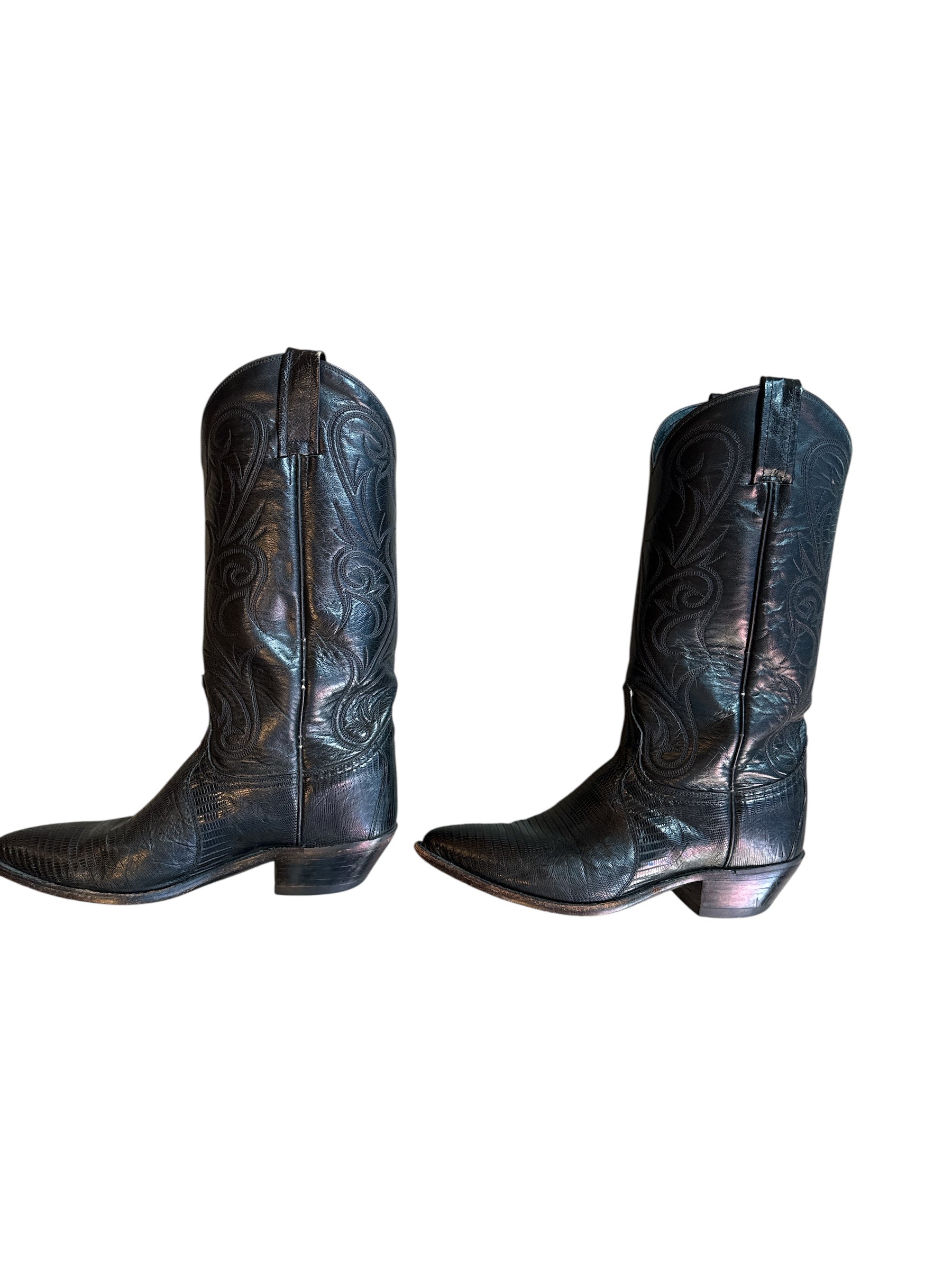 black dan post cowboy boot, 7.5