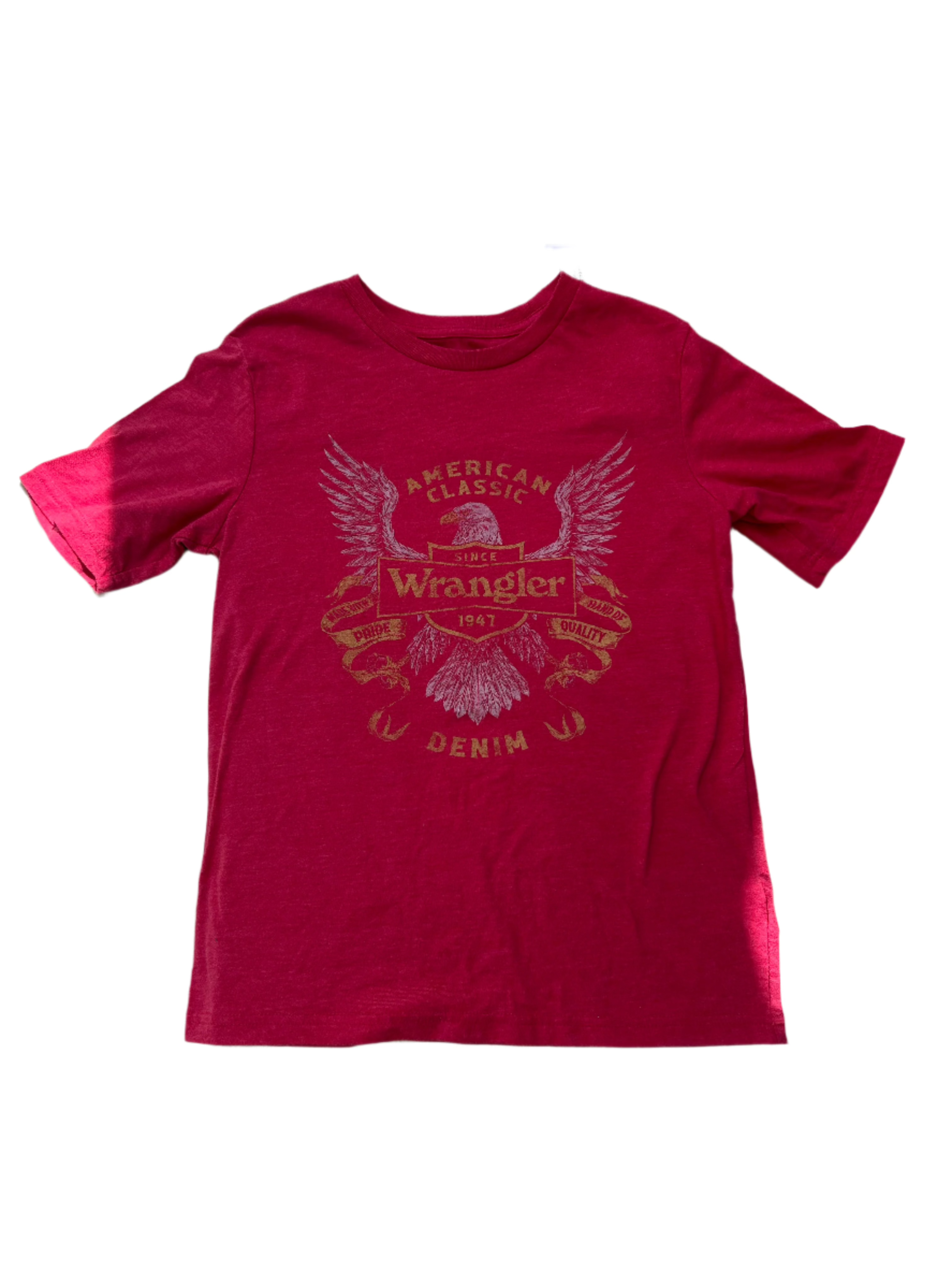 red Wrangler western bb tee, L