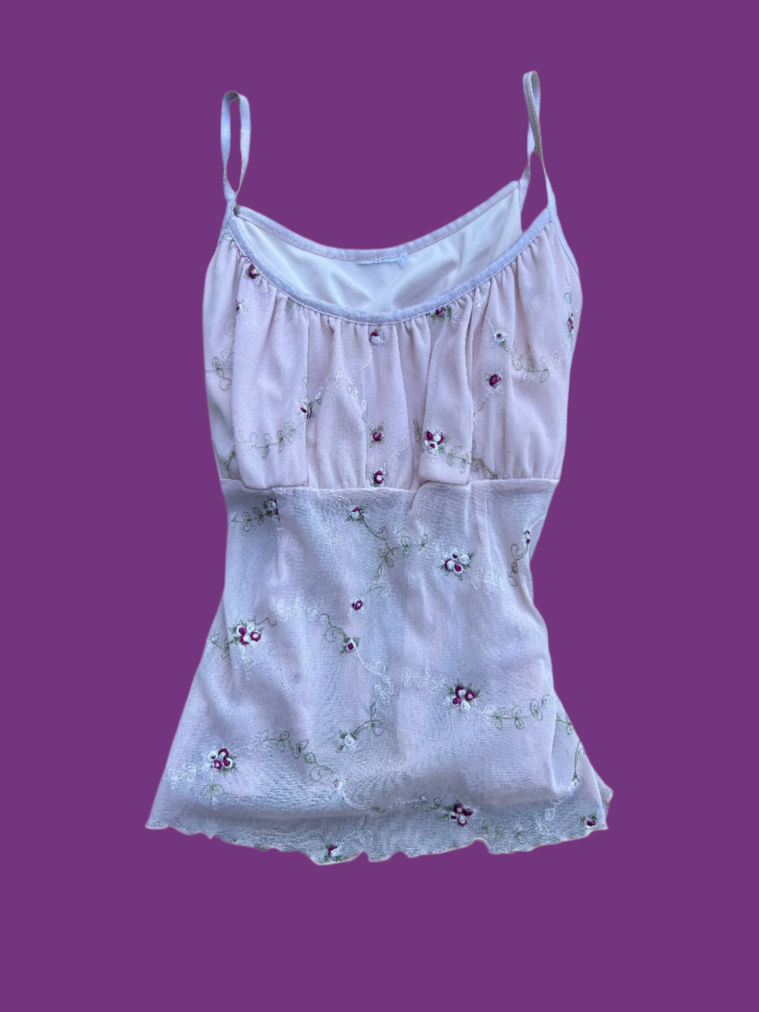 Pink Princess Floral tank, M