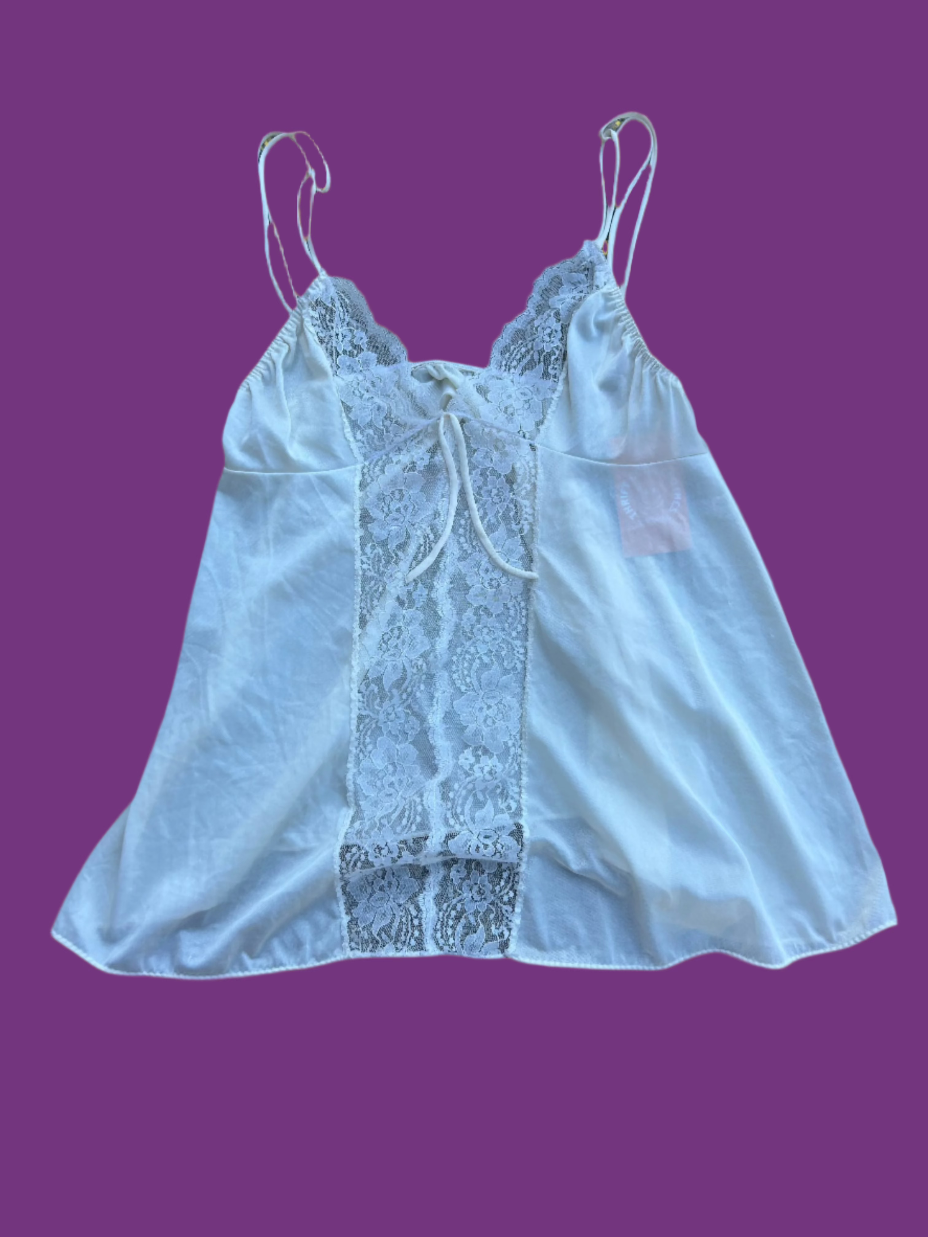 White undercover wear Lace tank, M