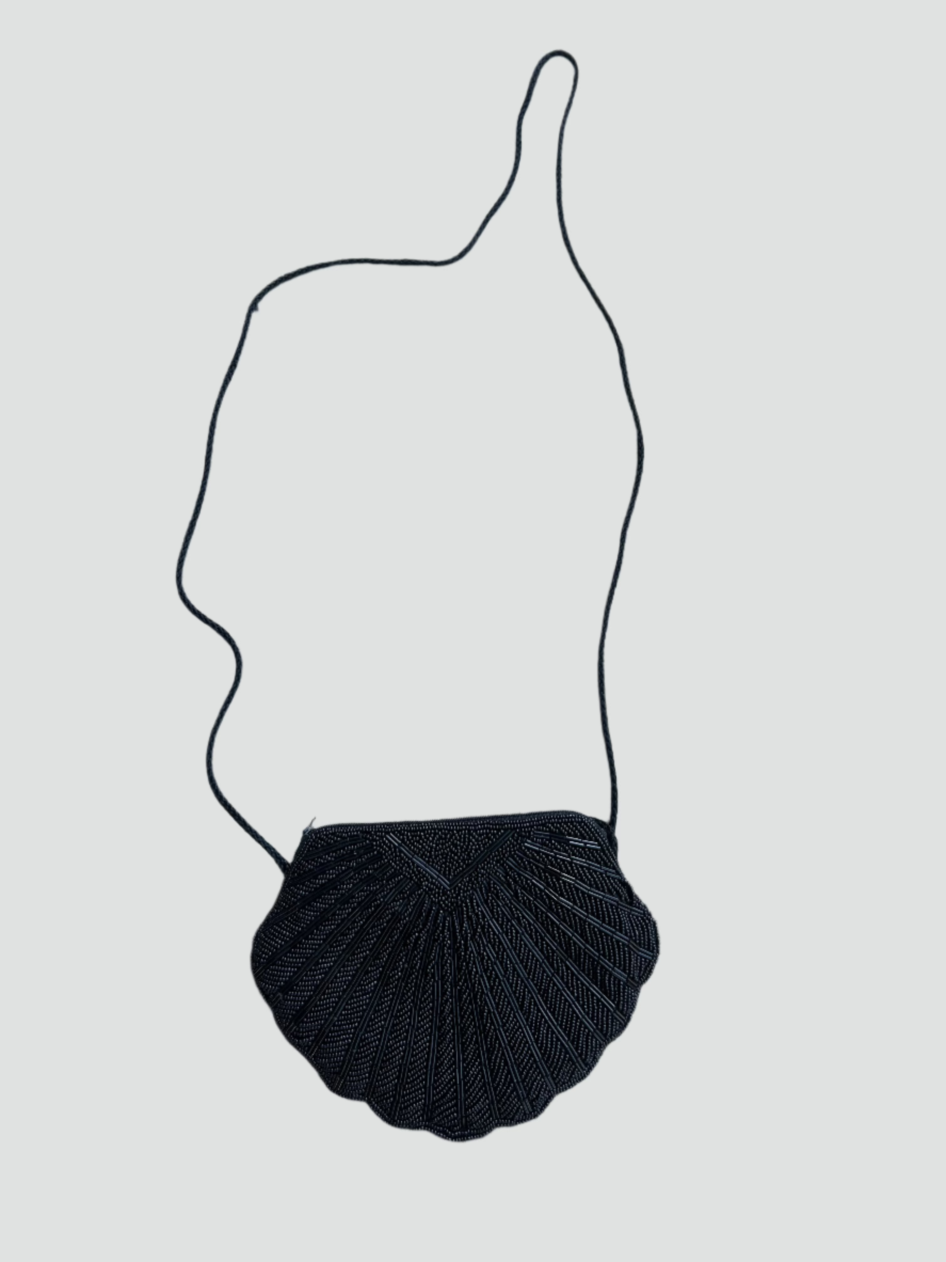 black beaded lil bag