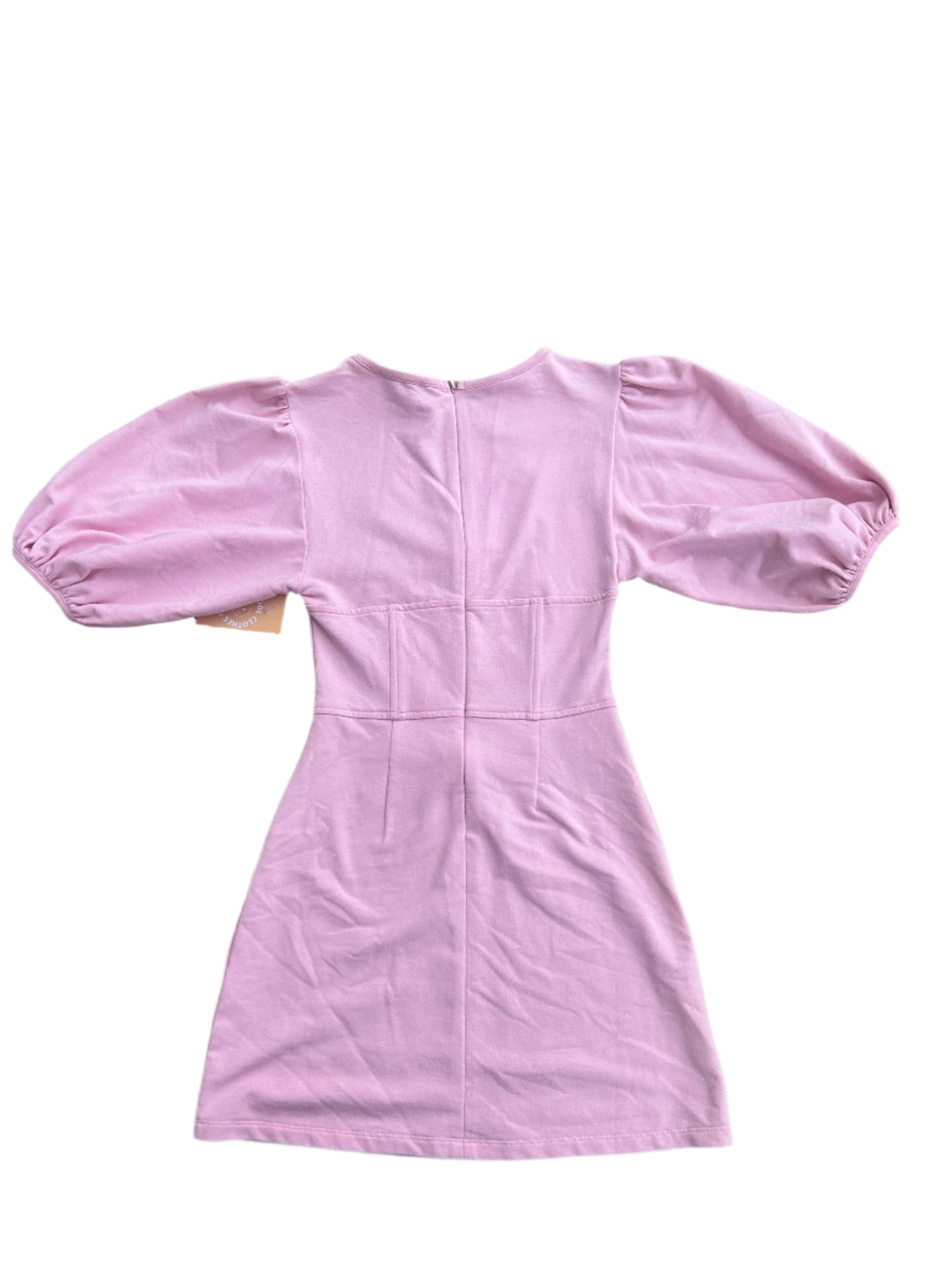 pink sabo skirt sweatshirt structured mini dress, xs