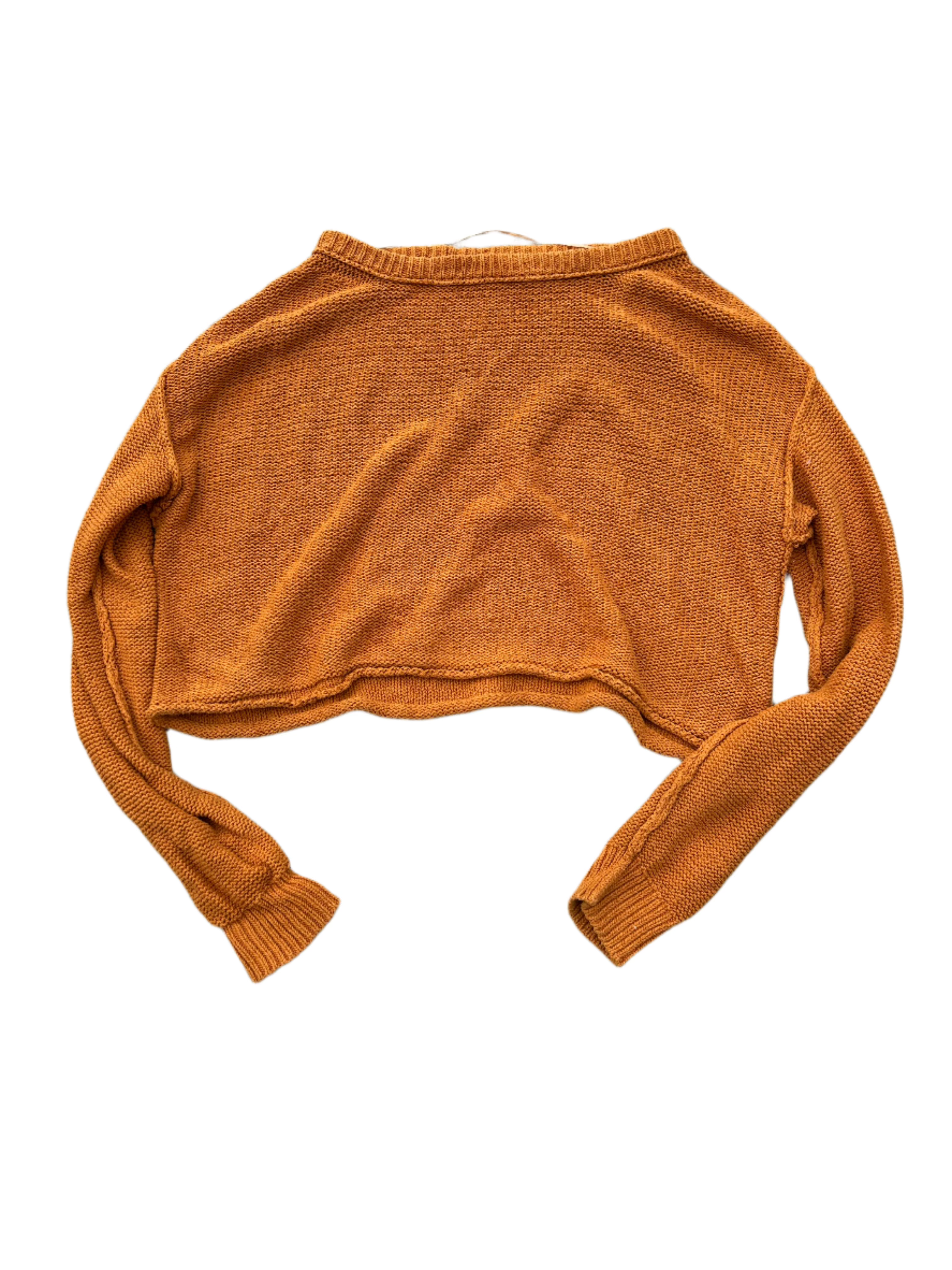 orange free people womens sweater, m