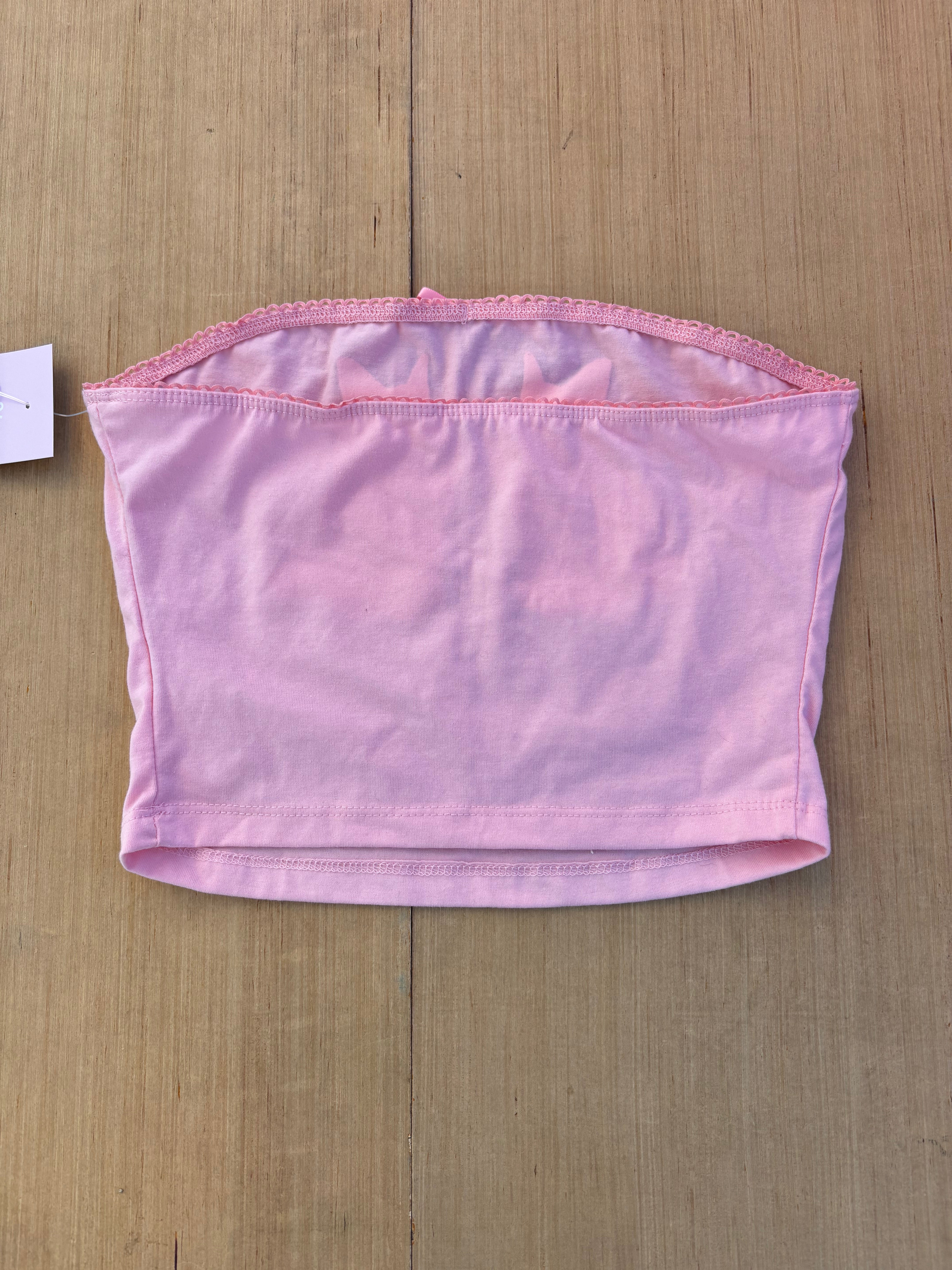 Pink Sweet bunny tube top, S