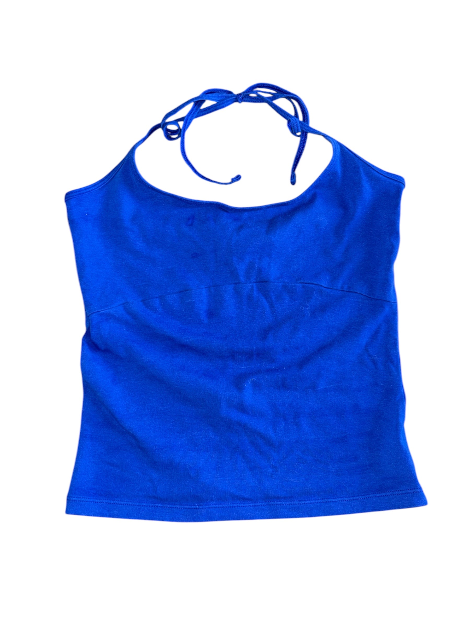 royal blue aritzia halter top, xs