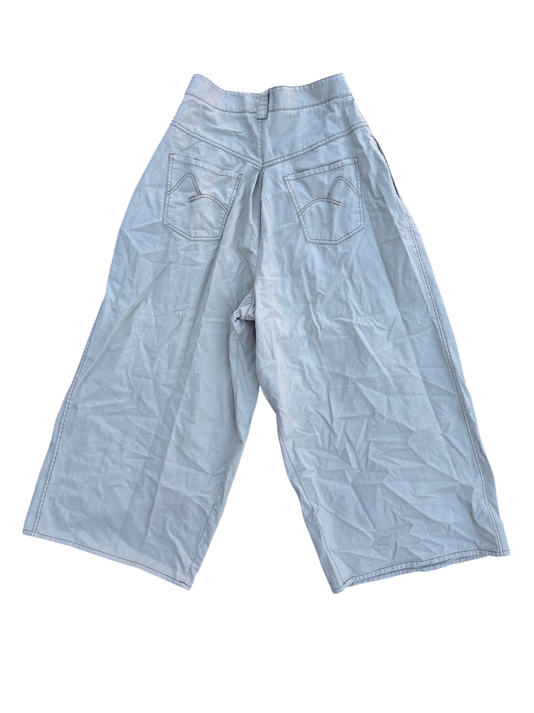 khaki farm rio wide leg pants, m