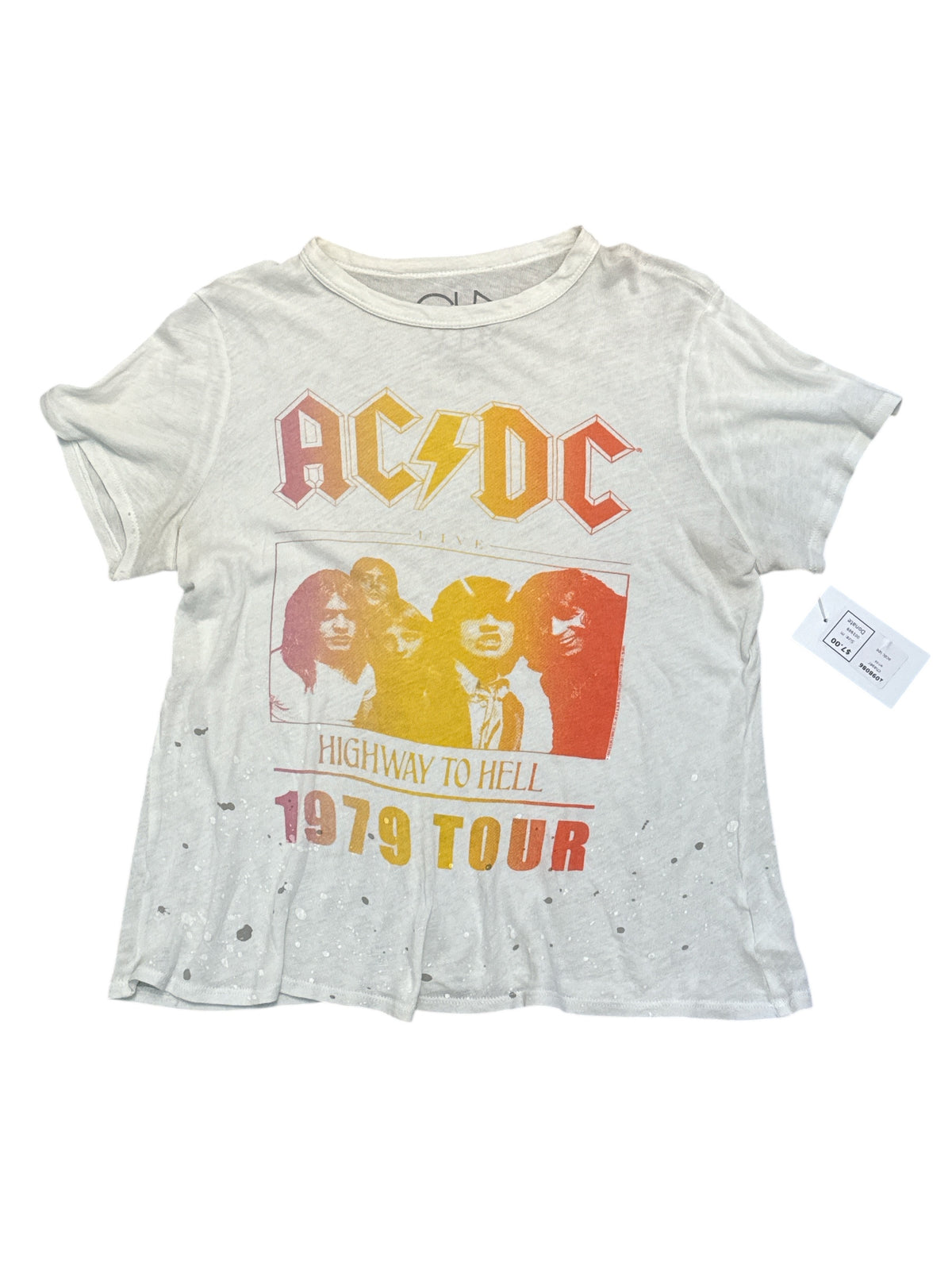 white chaser acdc tee, m