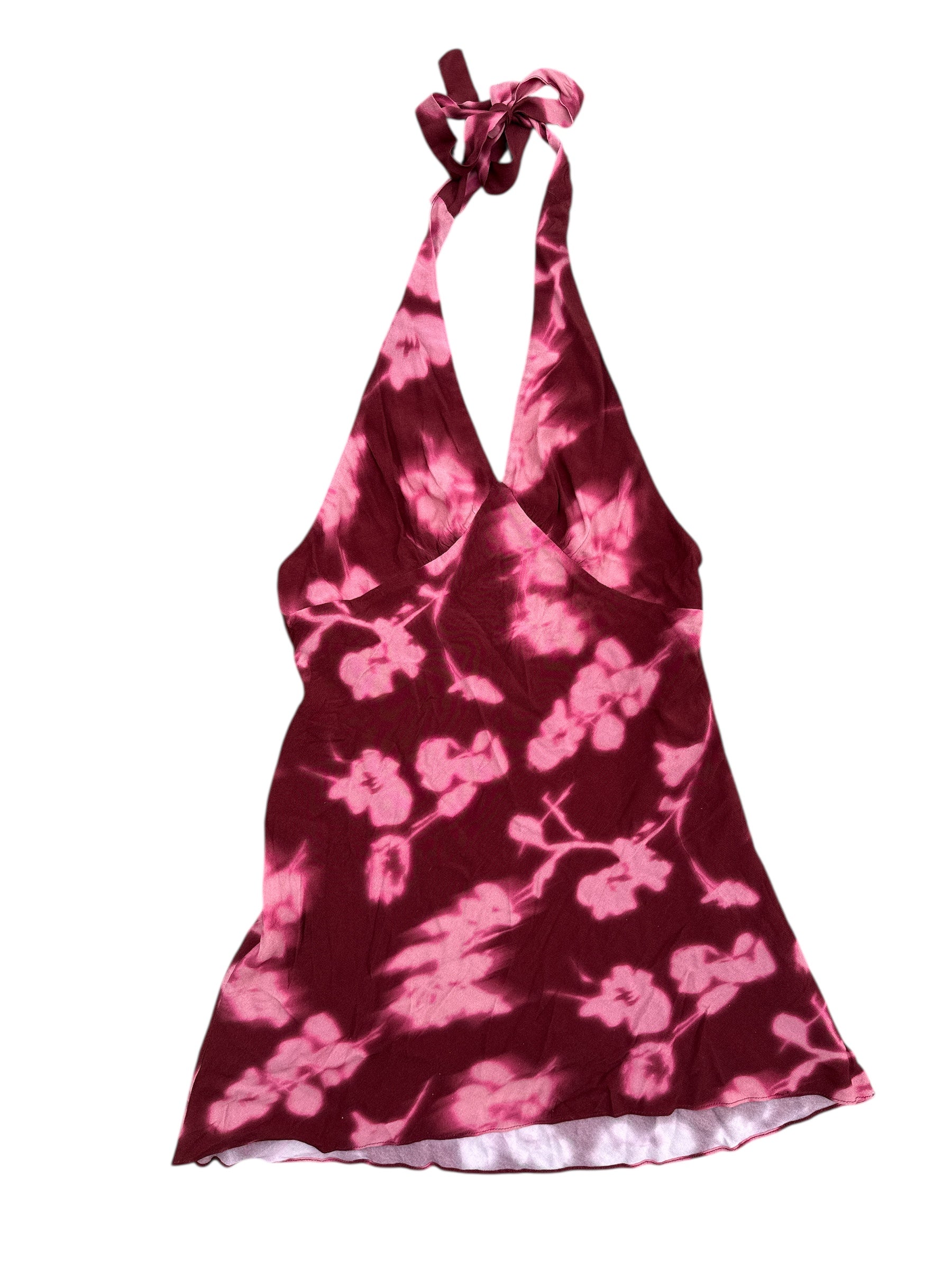 maroon pink topshop NWT halter dress, 14