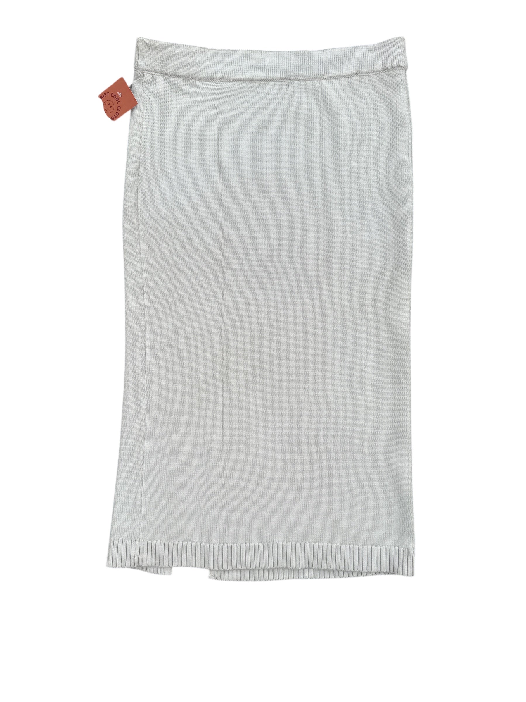 cream calvin klen sweater midi skirt, L