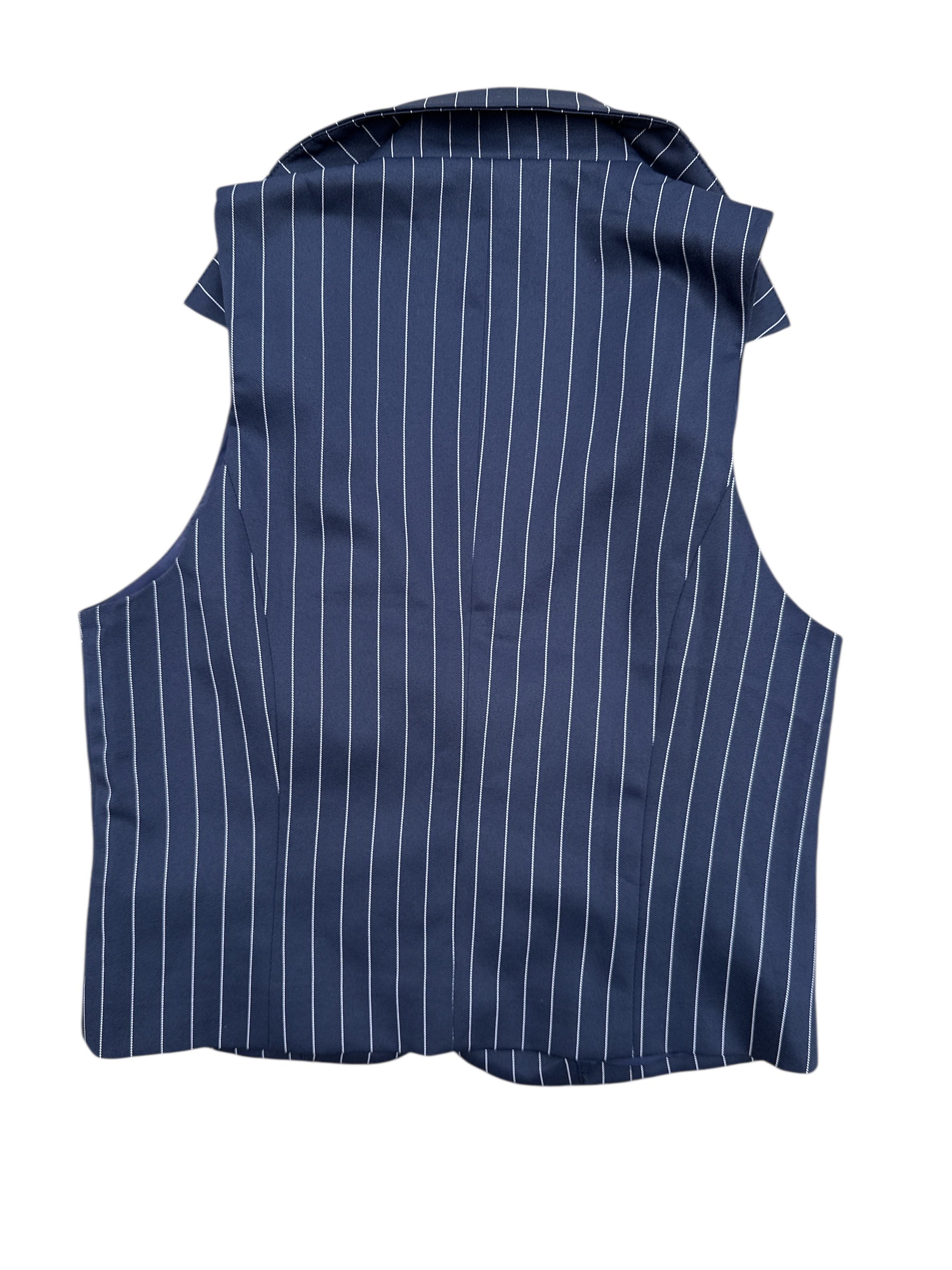 navy lulu stripe crop vest, small