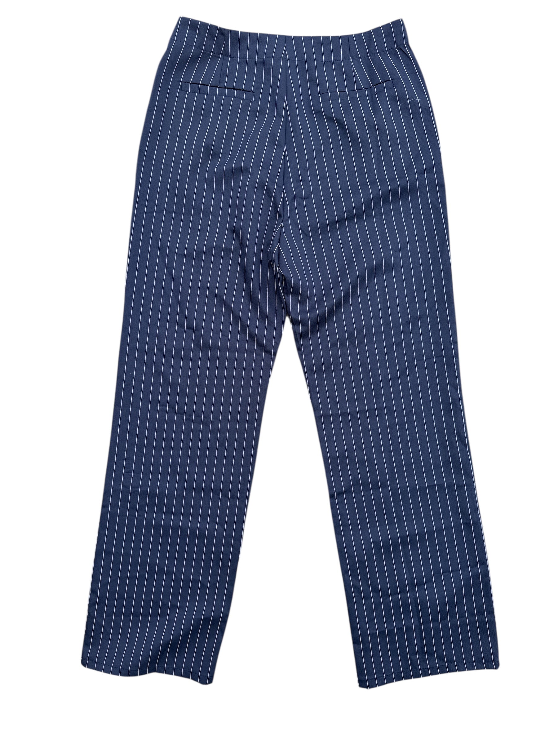 navy lulu wide leg trousers, med