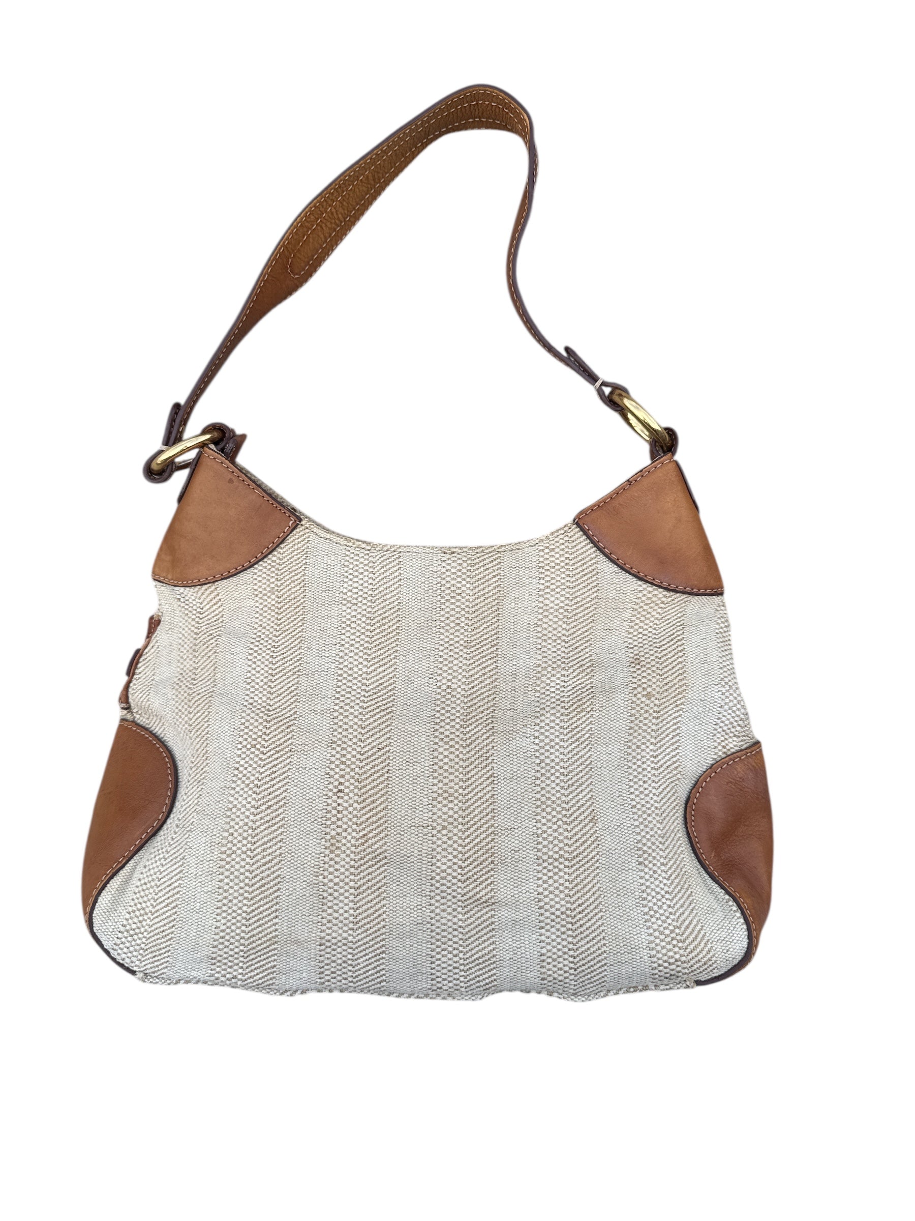 tan cream etienne aigner canvas purse