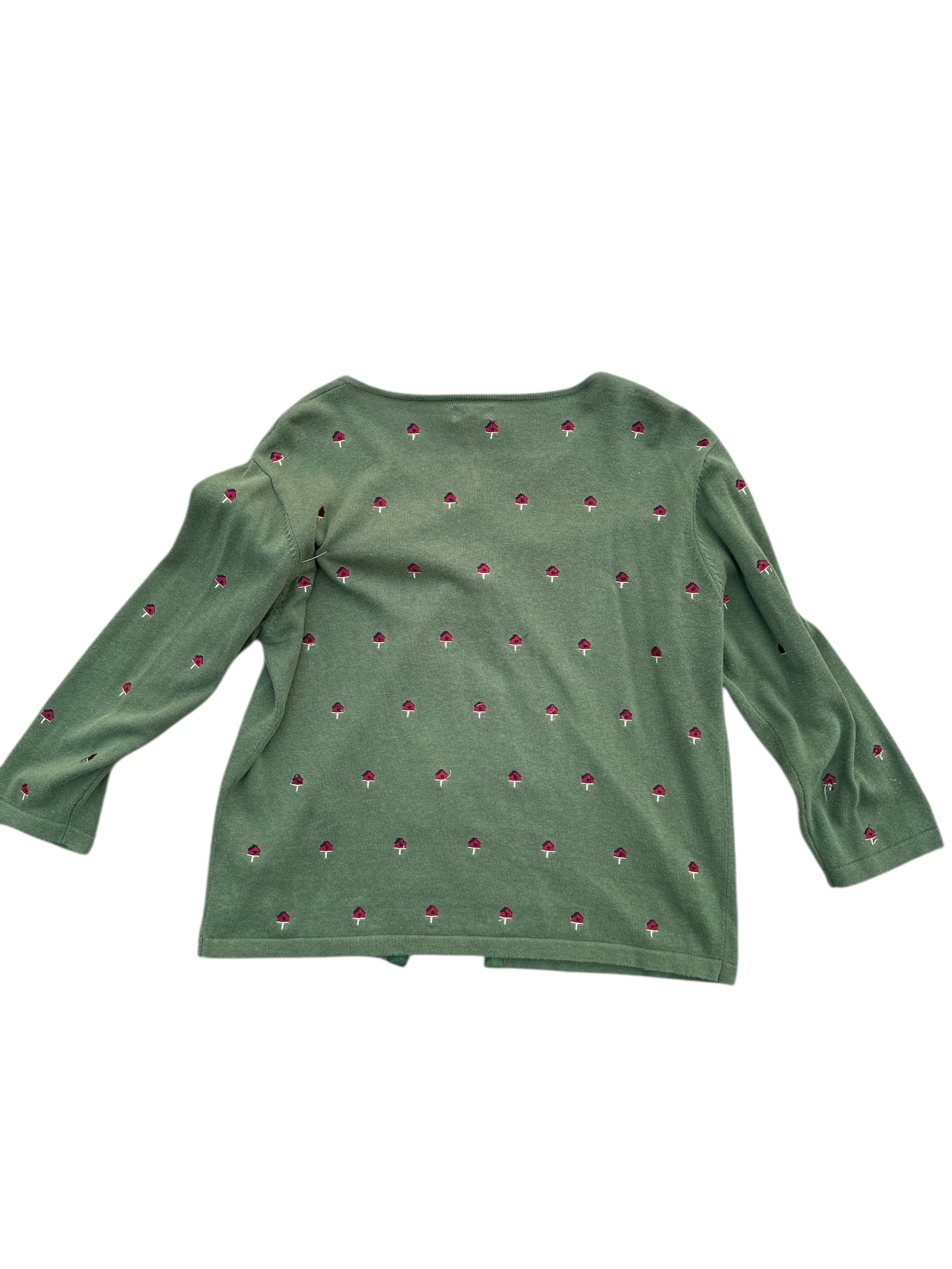 Green Baxter Wells Birdhouse cardi, Xl