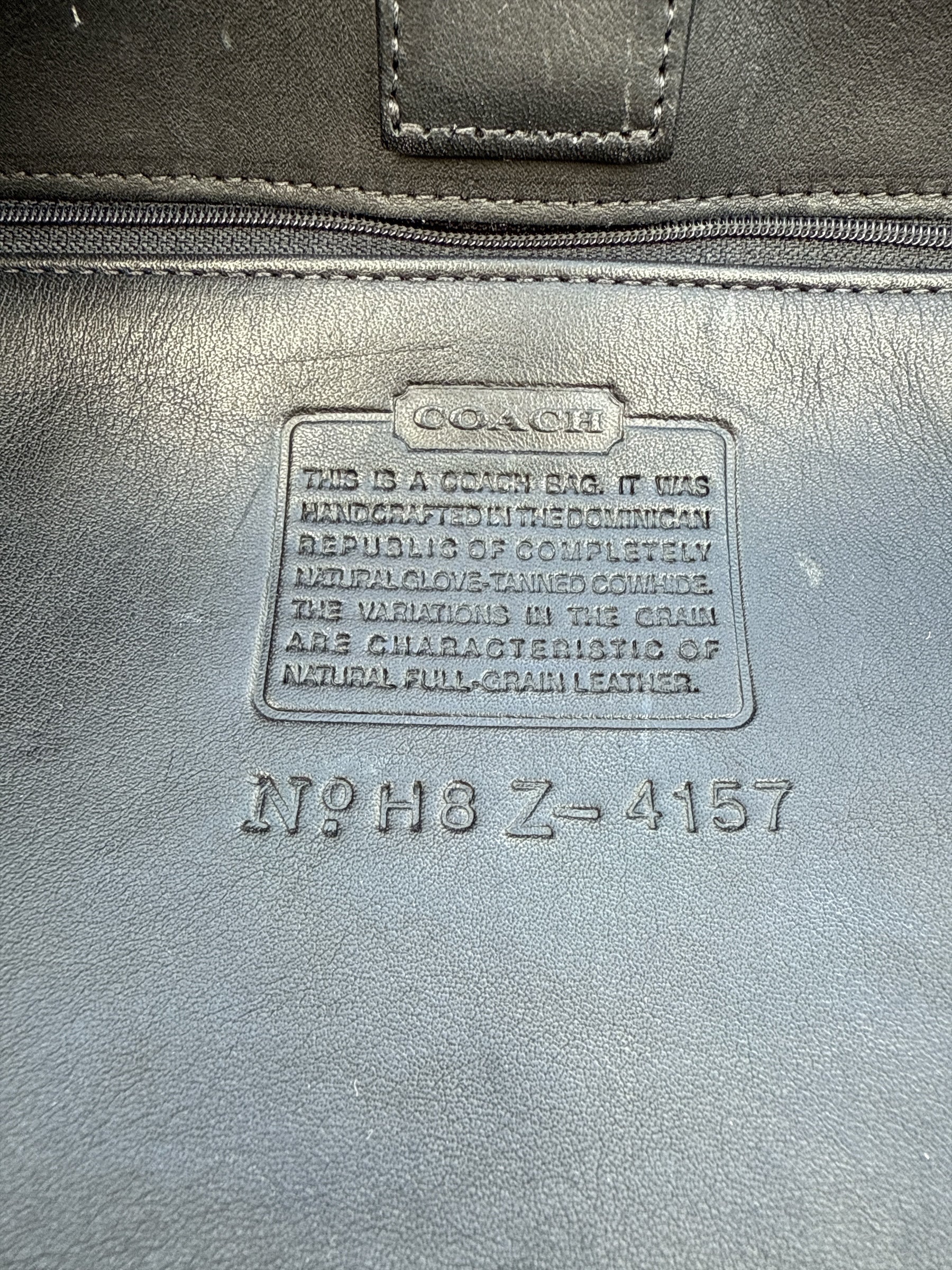 black coach leather purse