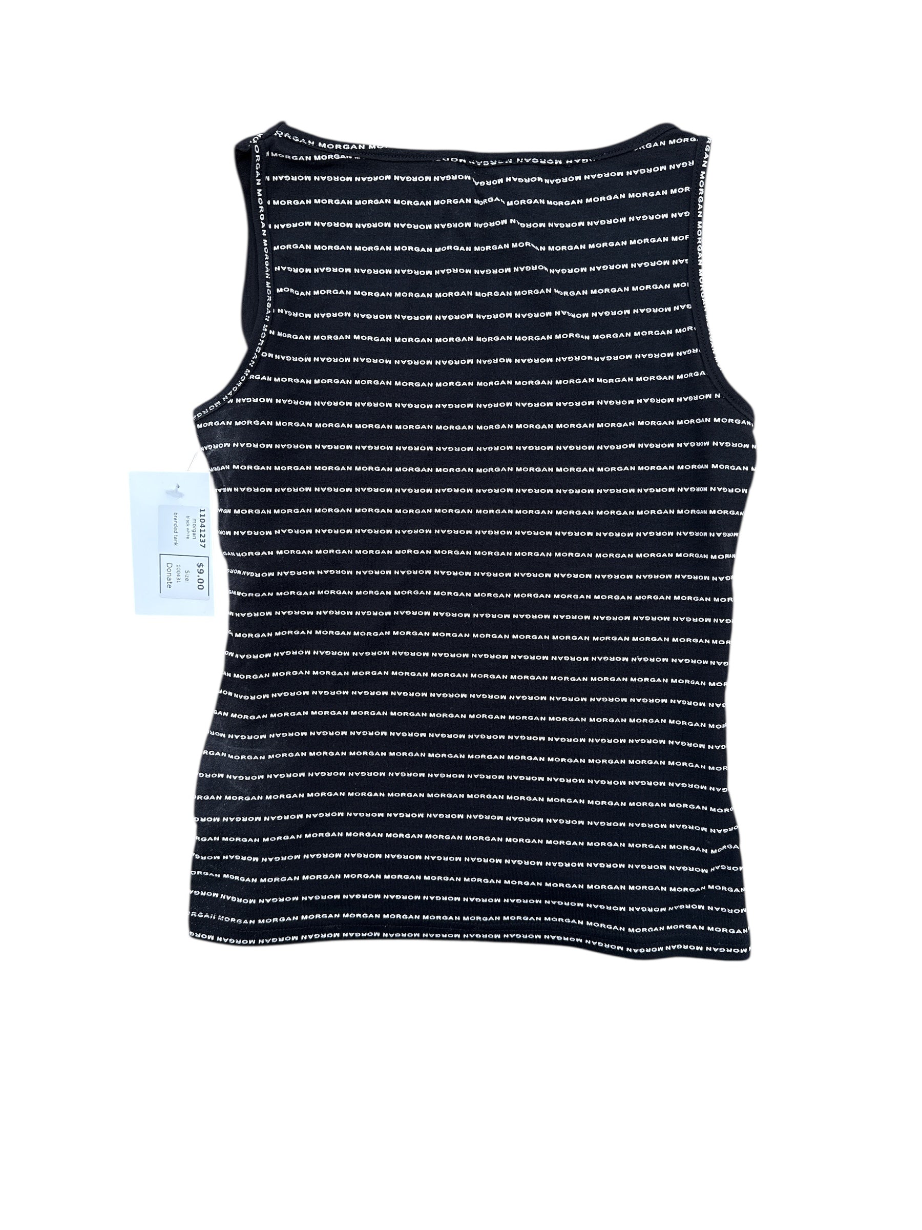 black white morgan branded tank (perfect for someone named morgan!!!), s
