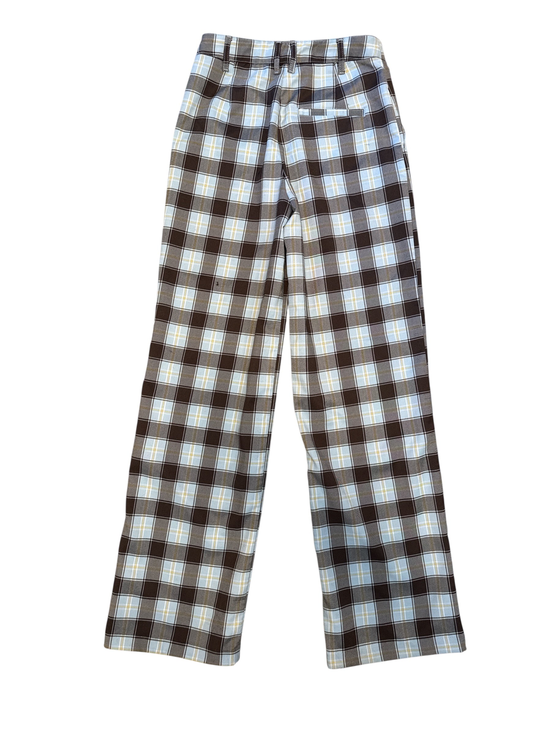 Blue brown urban outfitters Plaid trousers, 0/xs