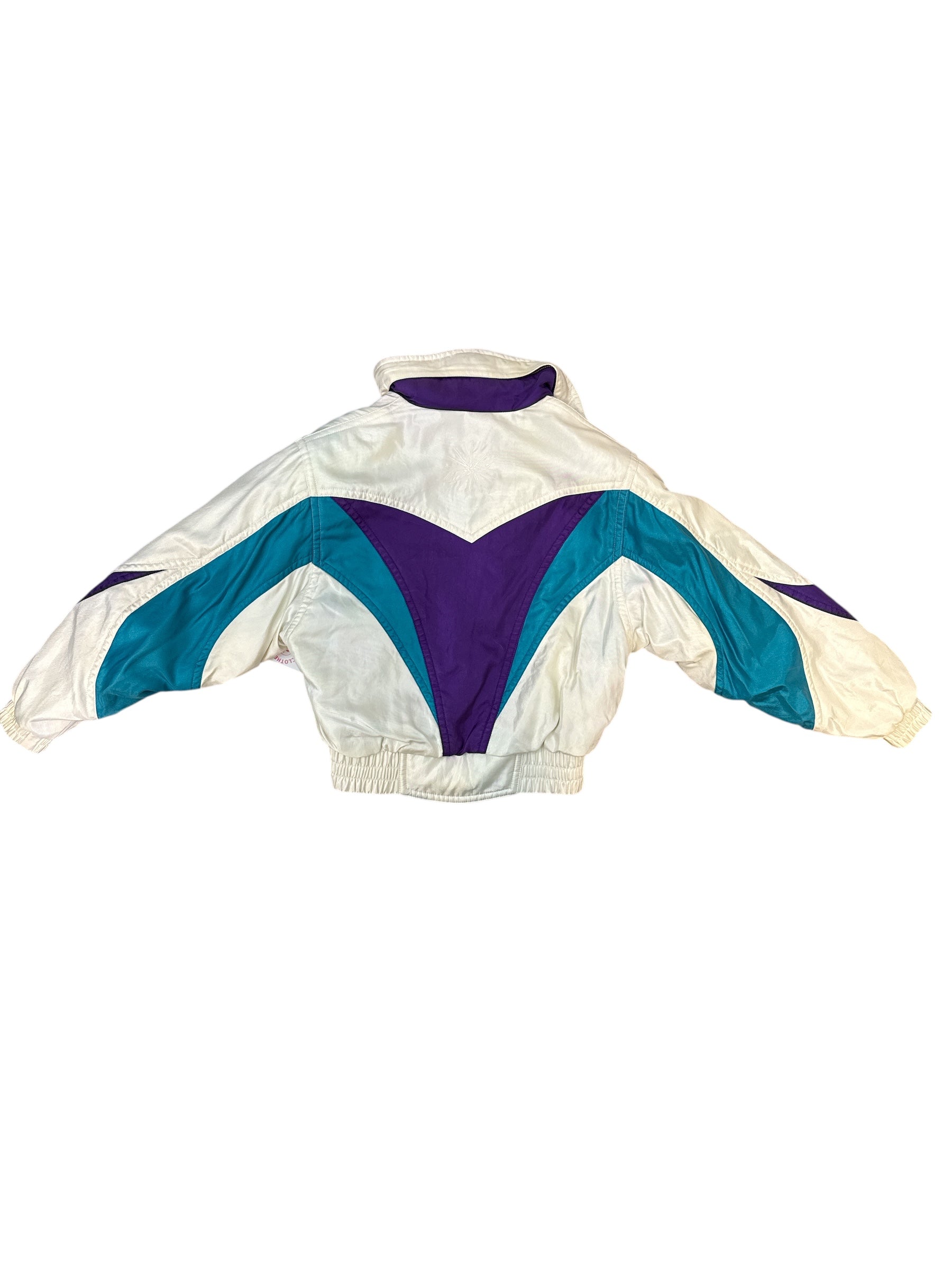 blue purple white descente vtg zip up ski jacket, 4