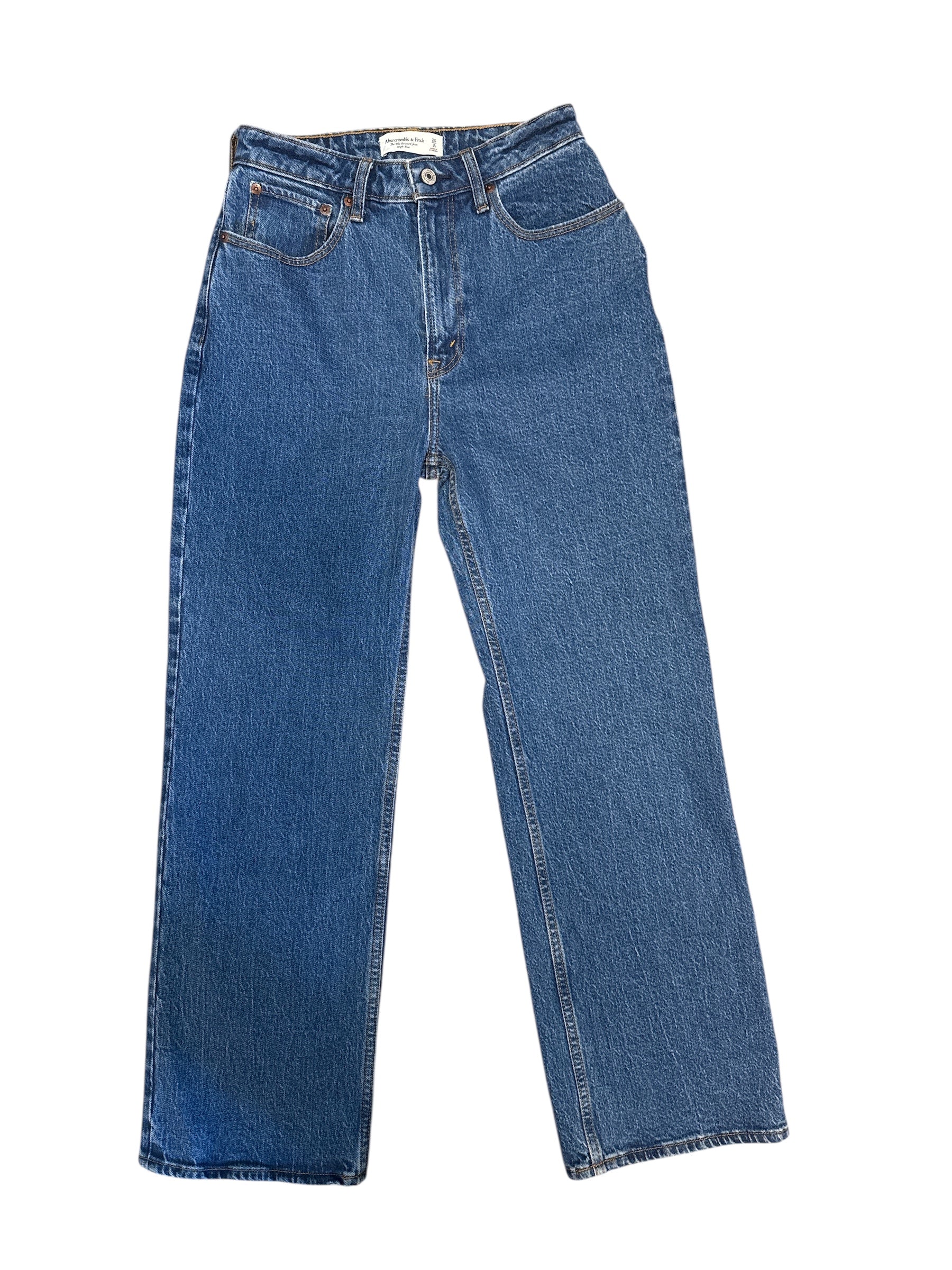 blue abercrombie & fitch the 90s relaxed jean high rise, 26/2