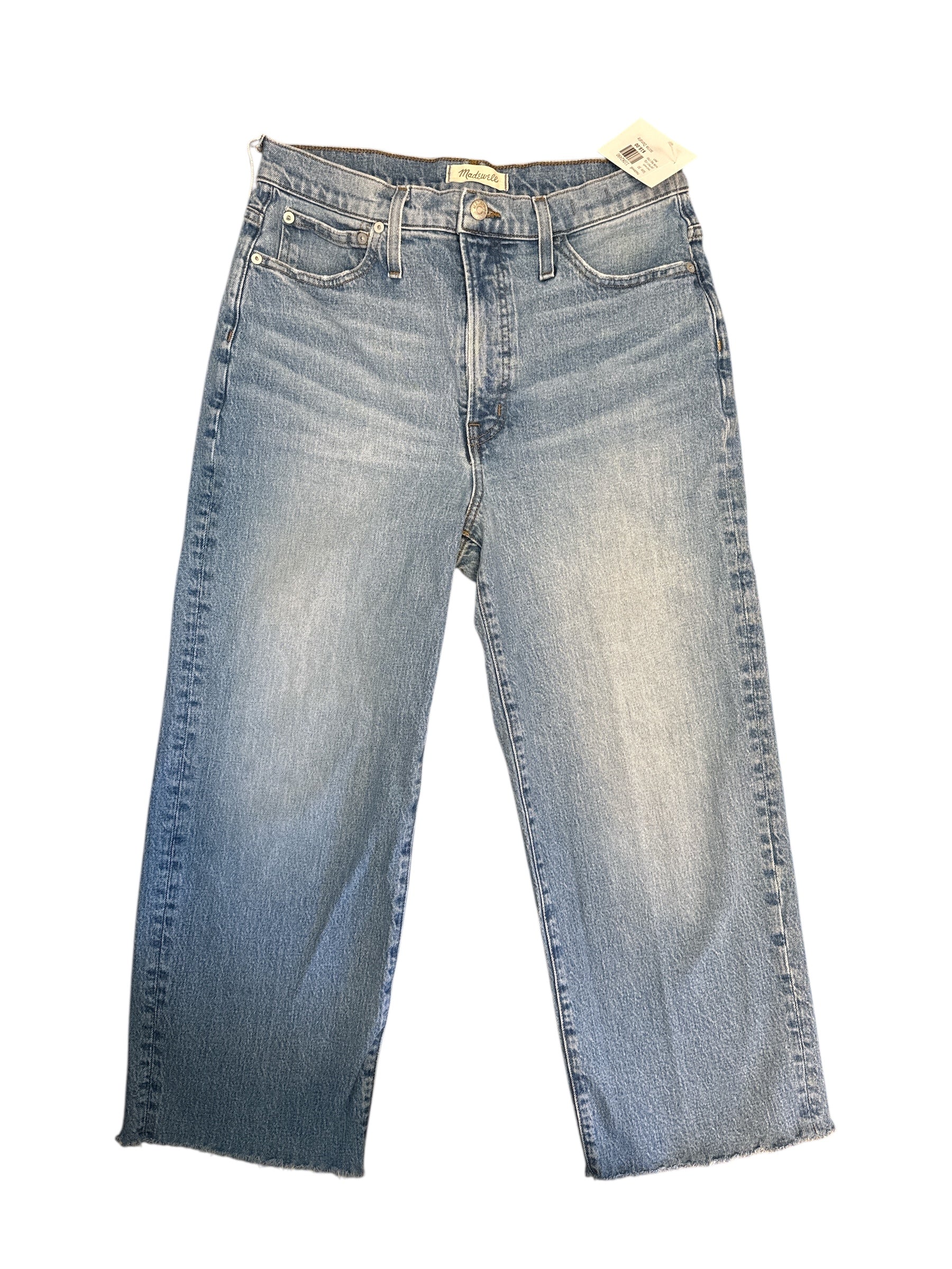 med wash madewell perfect vtg wide leg crop jean, 30