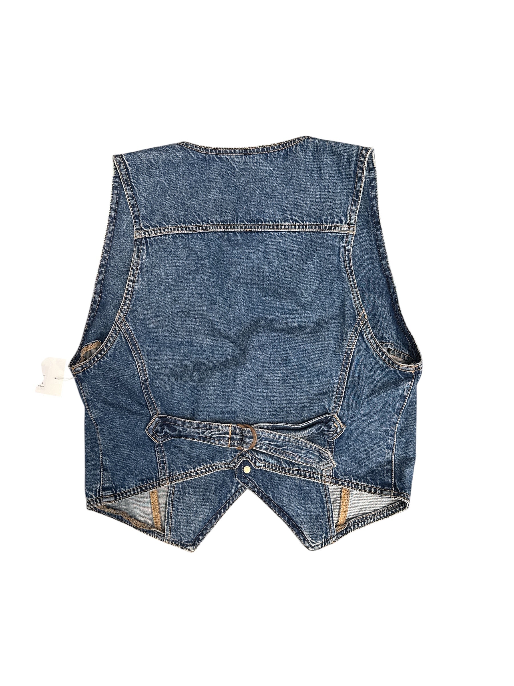 blue american eagle denim vest nwt, L