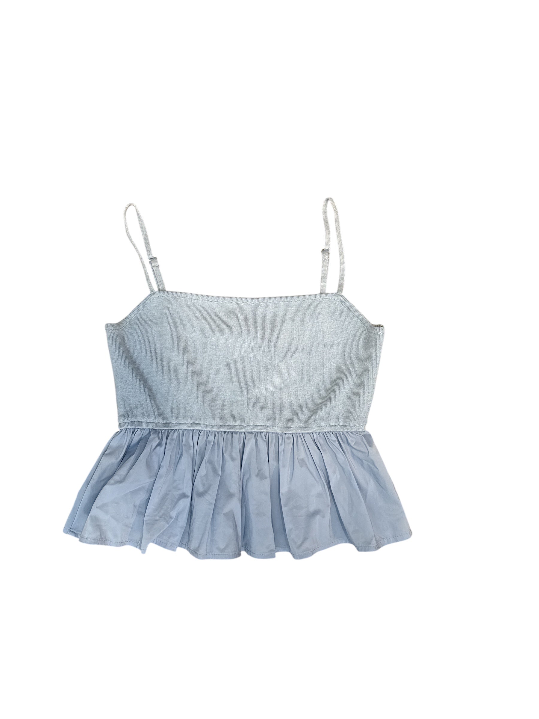 blue vestique babydoll top, m