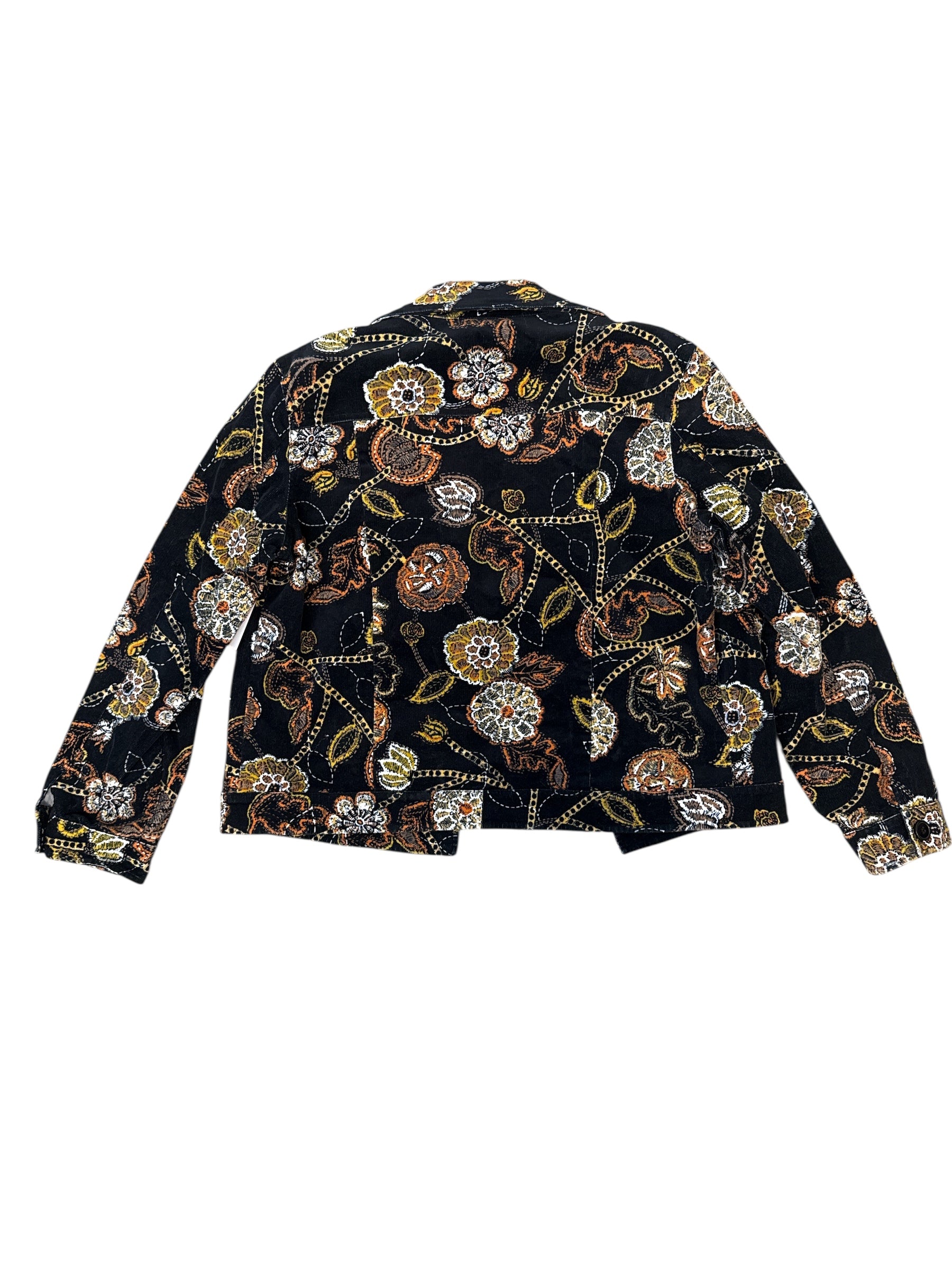 black yellow orange randi floral velour blazer, 12