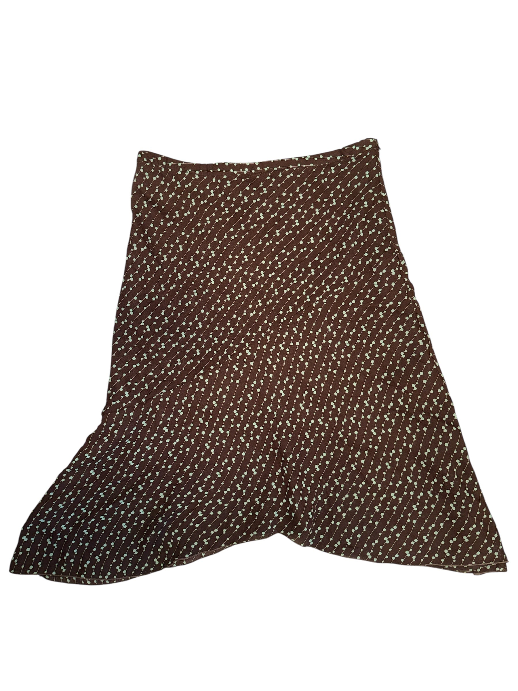 Brown mint Momentum Polka dot flowy skirt, 18