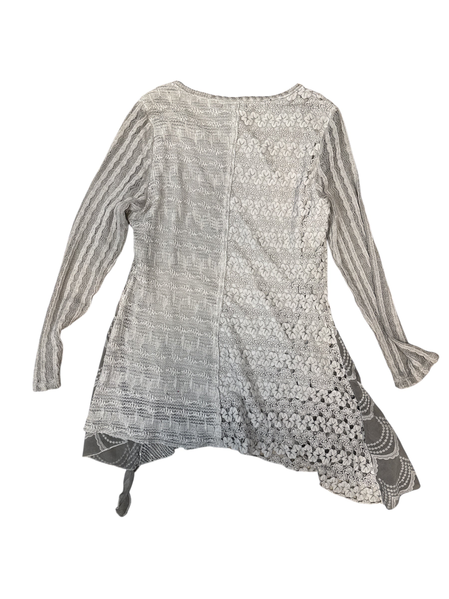gray feratelli mesh ls whimsy top, m