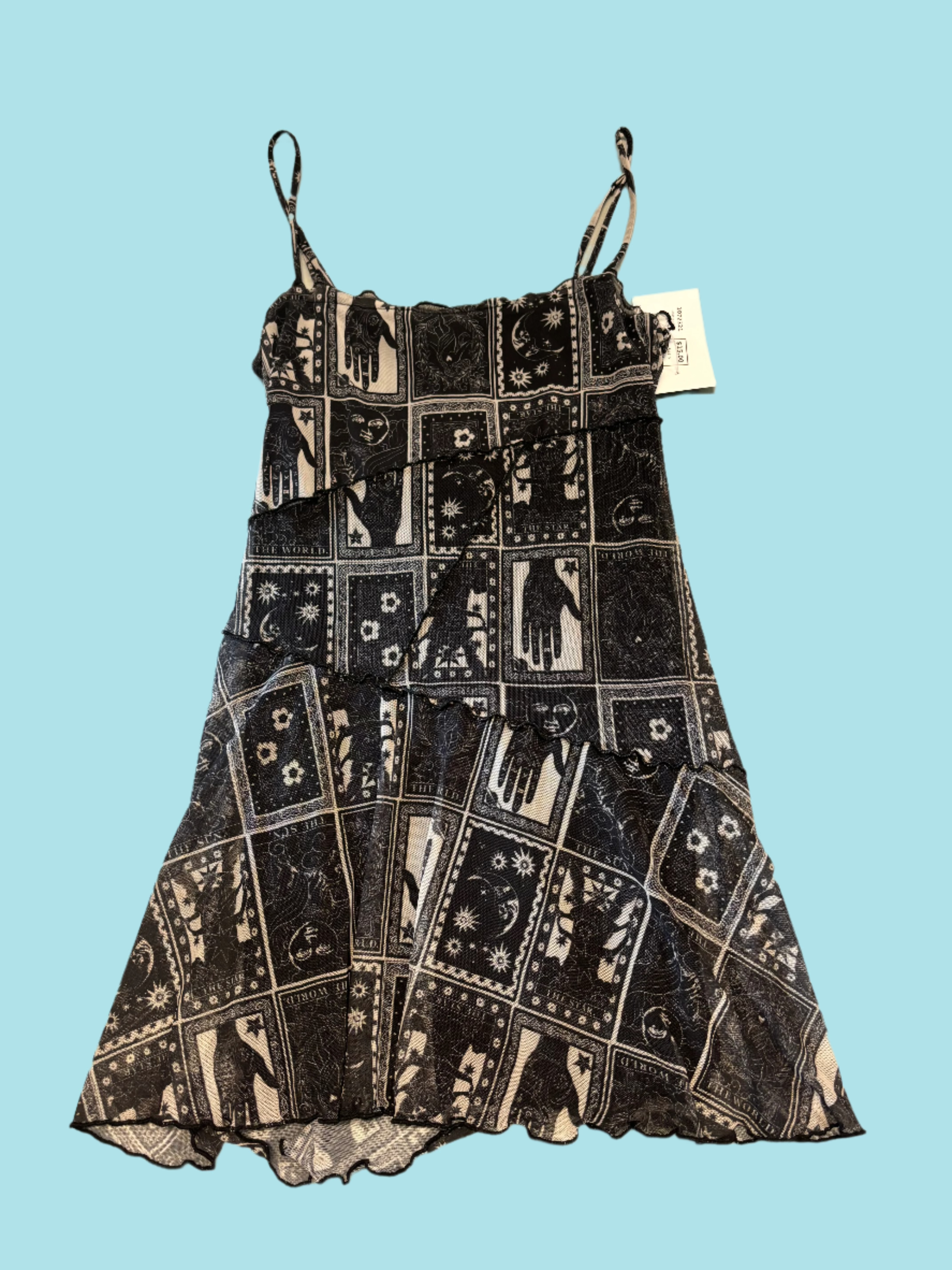 black gray urban outfitters tarot dress, s