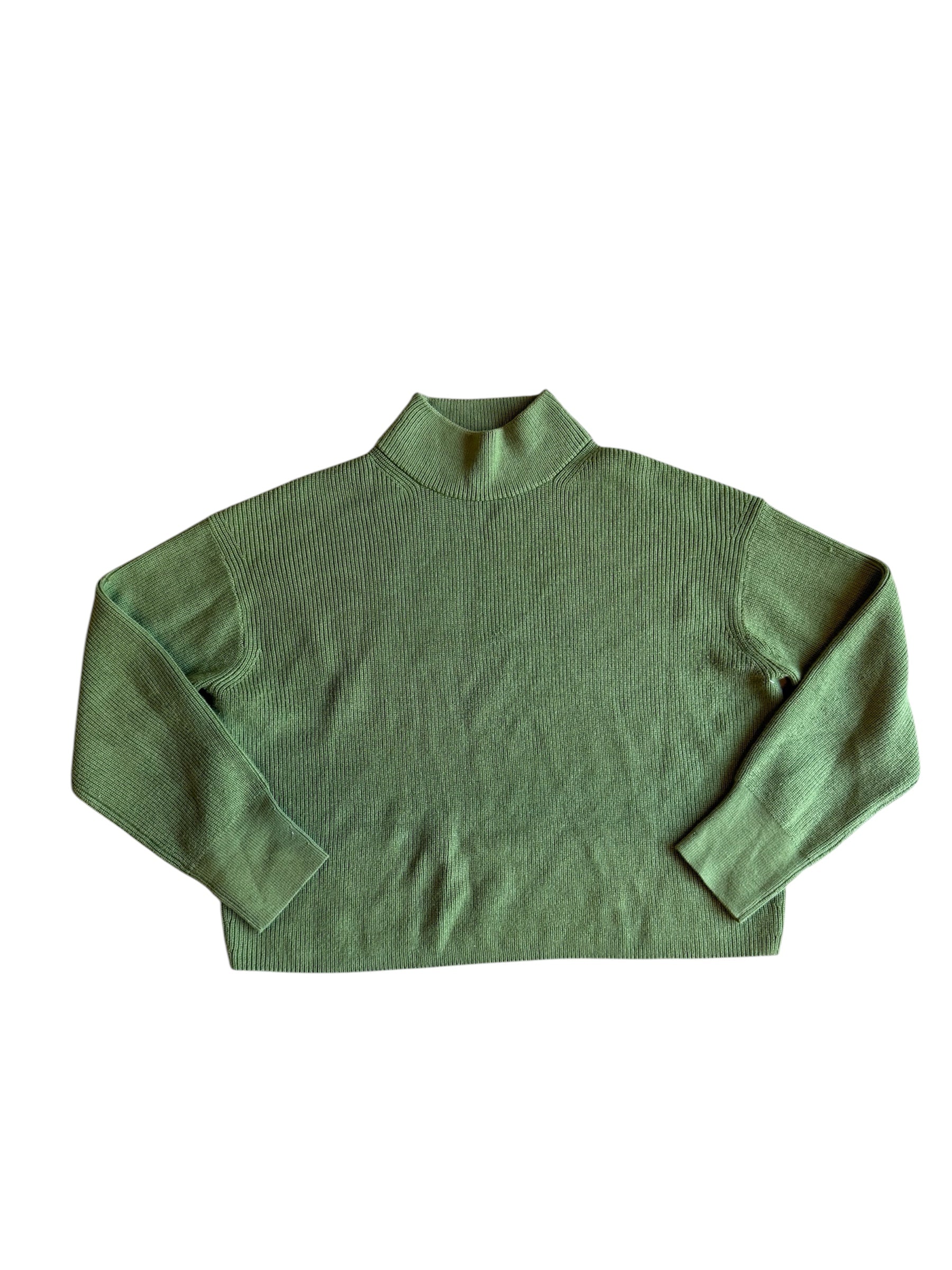 green Lululemon ribbed turtleneck, 8