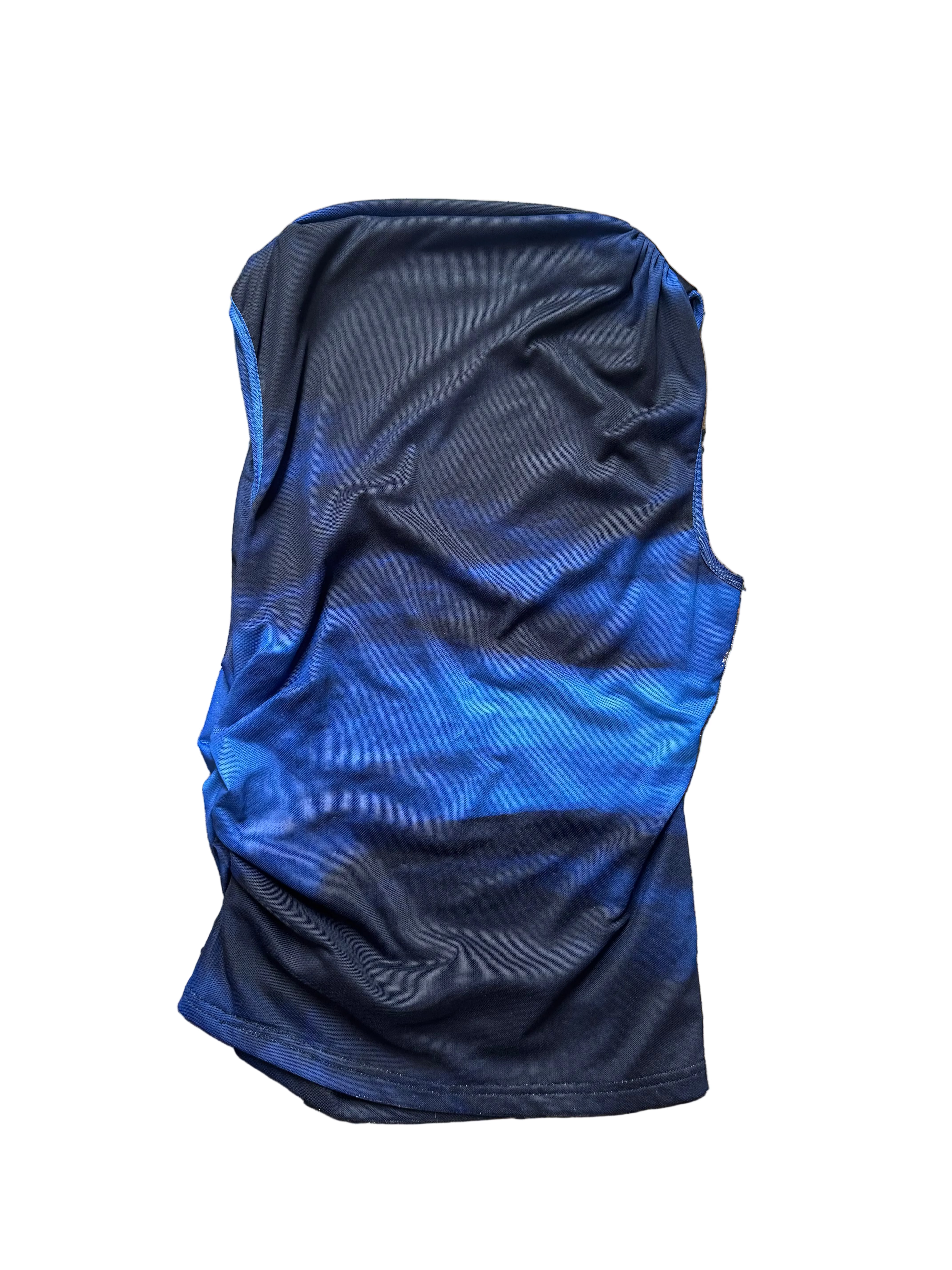 Blue black Shein Hi neck ombré tank, L