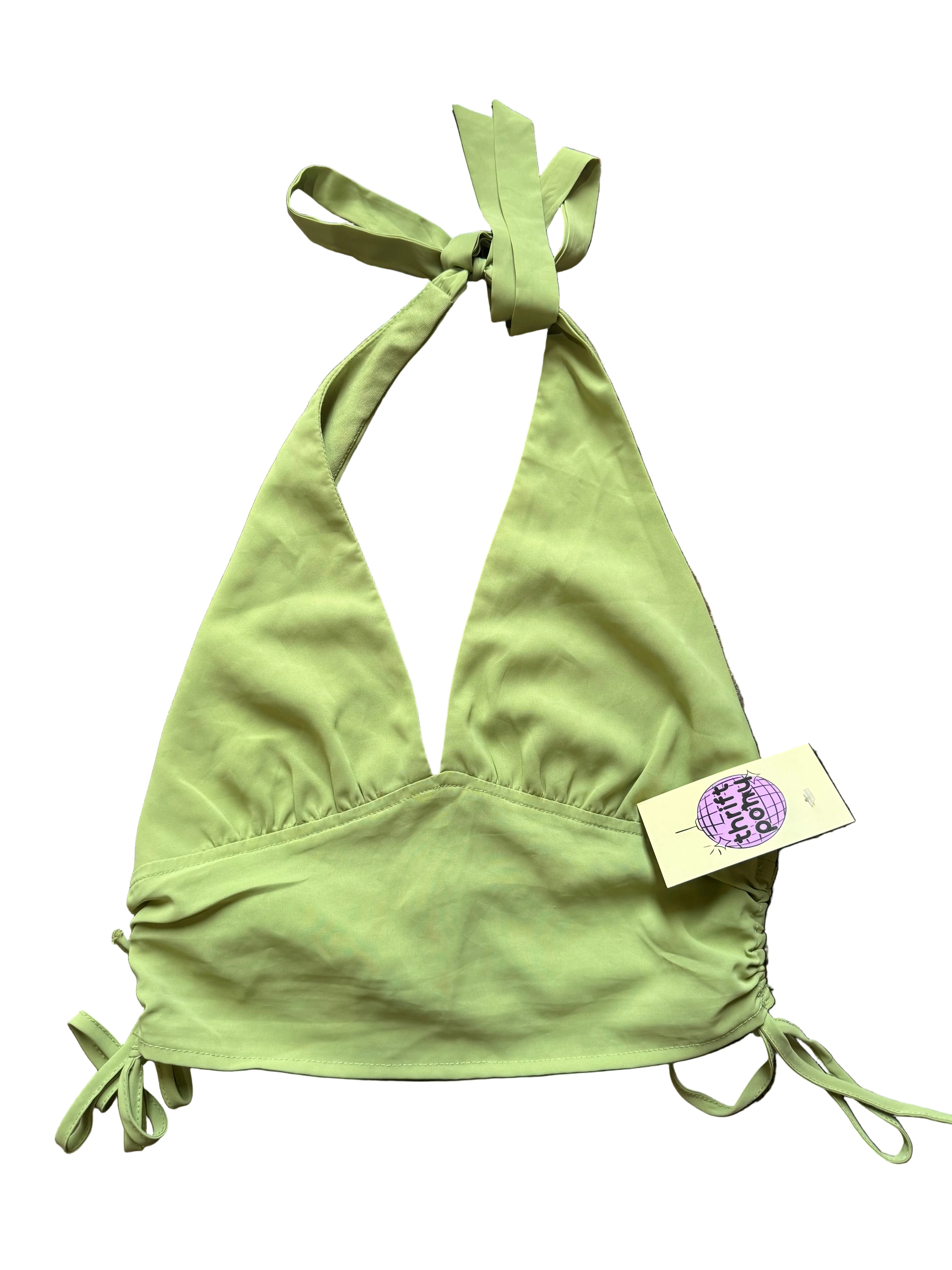 green la hearts halter tank, xs