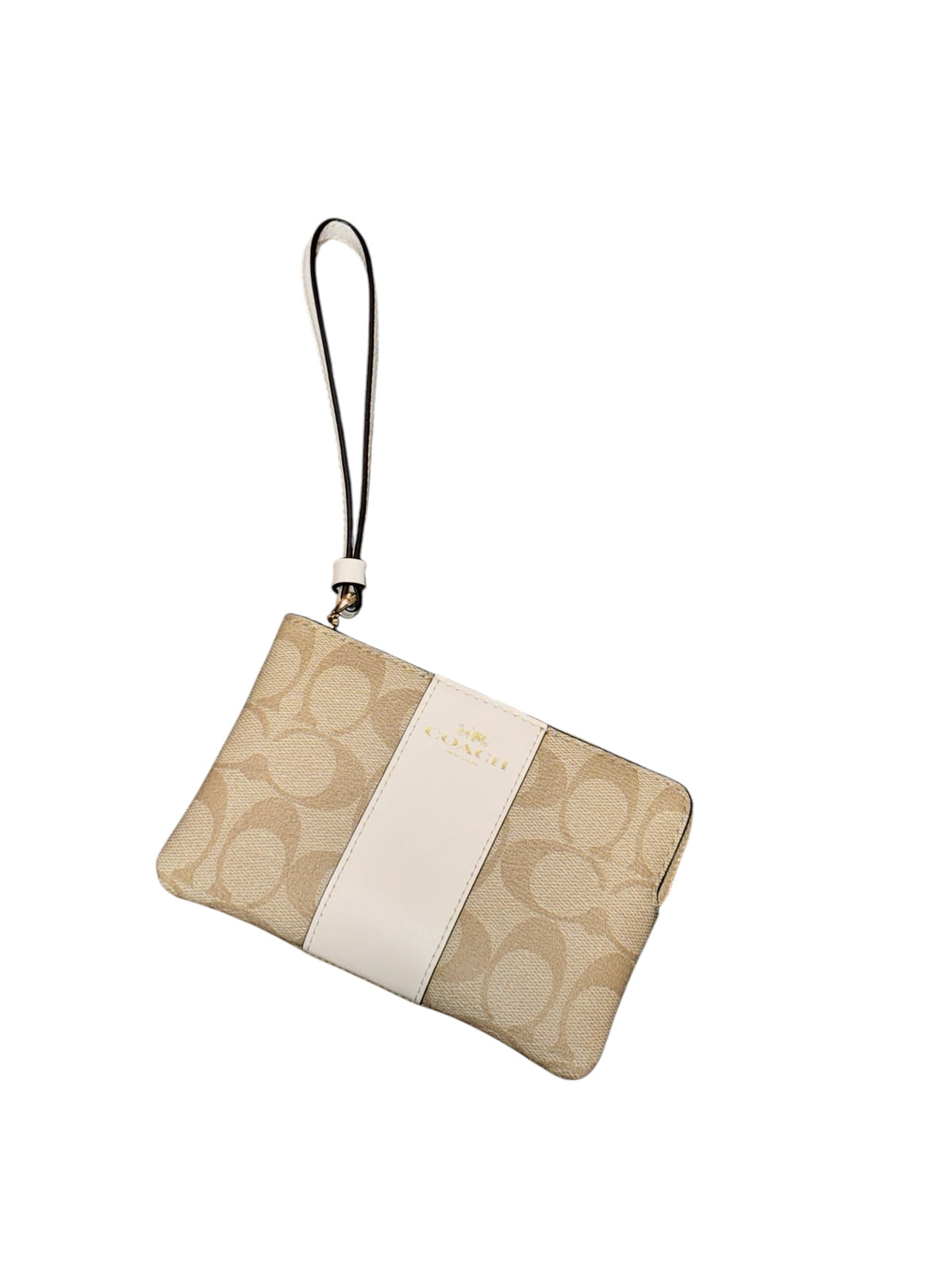 Tan Coach wristlet