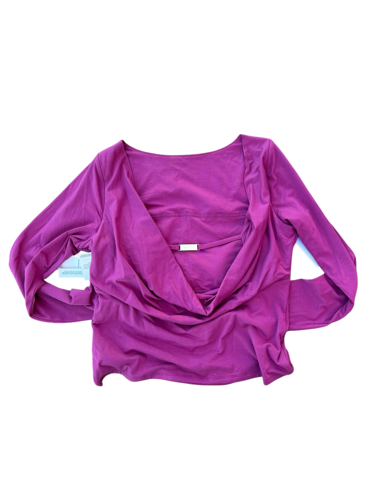 purple pink abercrombie nwt soft ls open back w chain, L