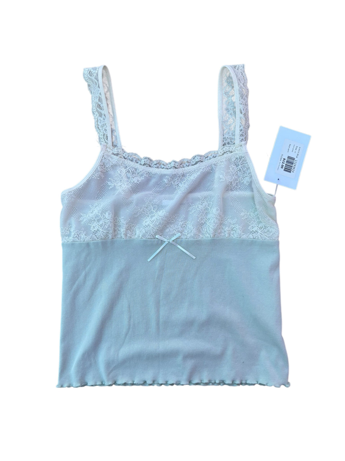 mint white kimchi blue lace cami, m