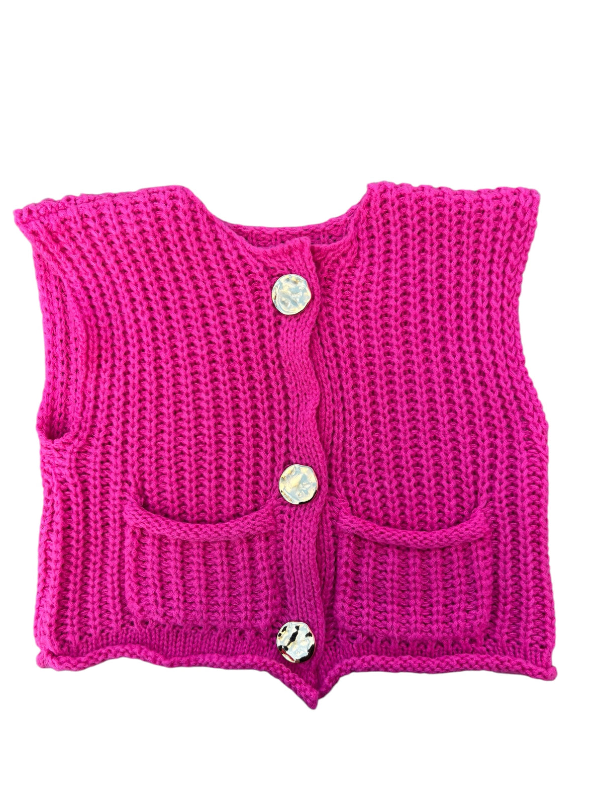 pink vestique sweater vest, S