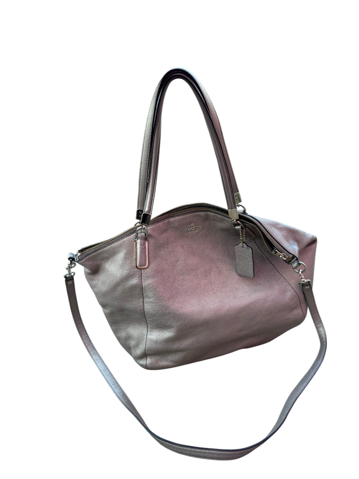 taupe coach kelsey satchel handbag