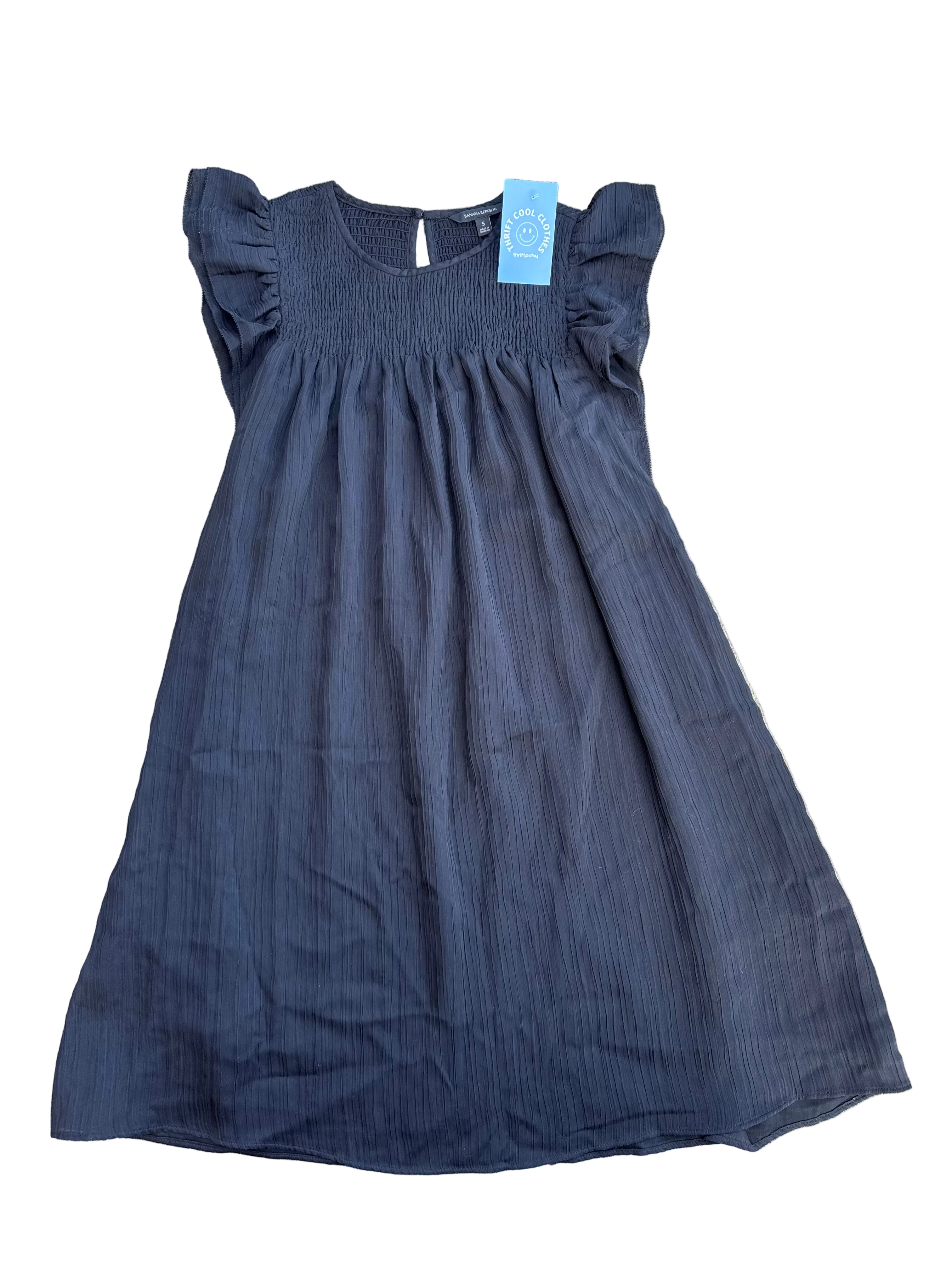 black banana republic smocked midi, s
