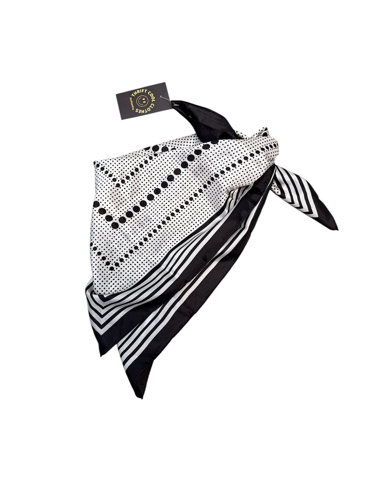 black white stripe scarf