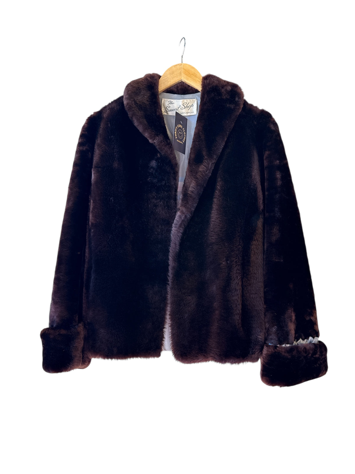 brown the smart shop fur coat