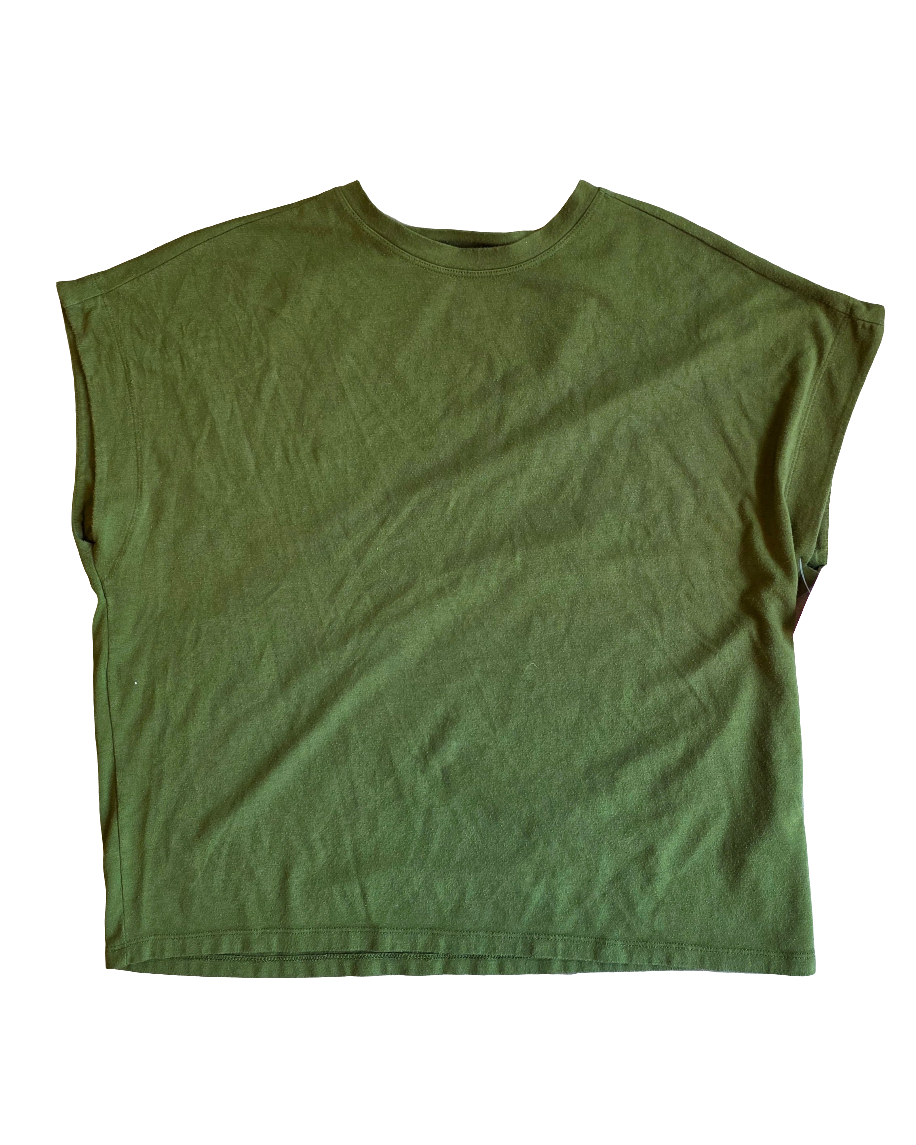 green anthropologie soft top, m