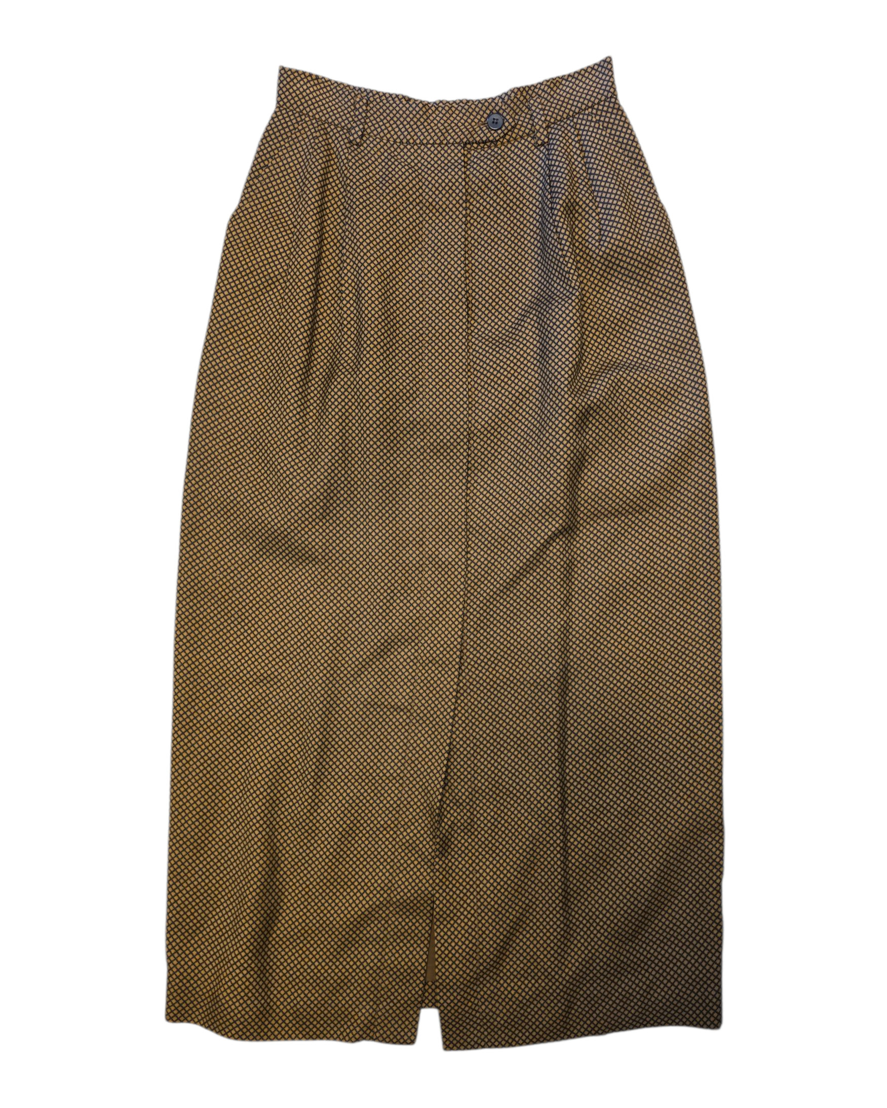 brown black ellen tracy neiman marcus patterned silk skirt, 6