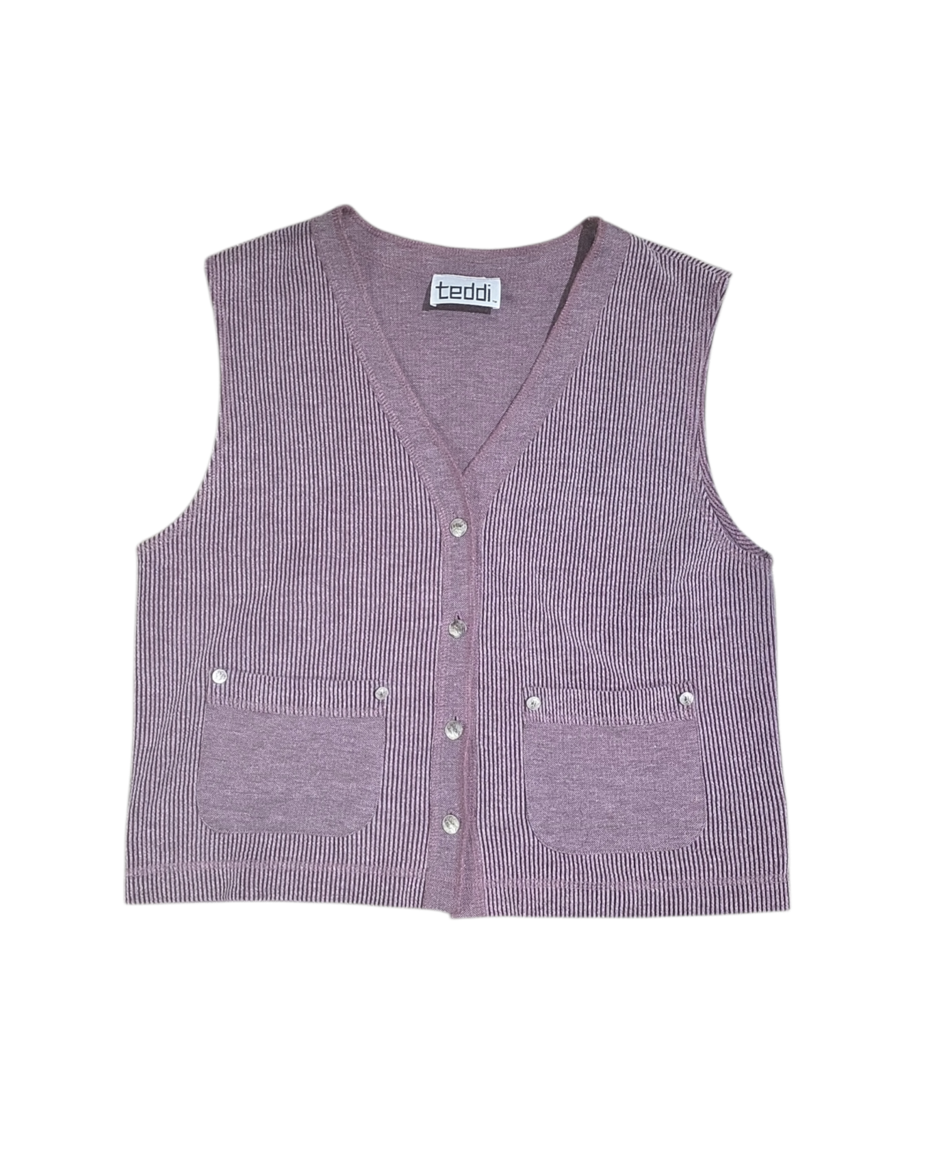 purple teddi ribbed vest