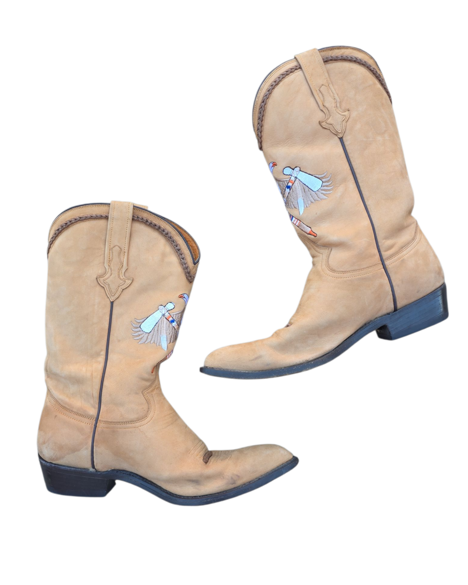tan mezcalero embroidered cowboy boots, 11