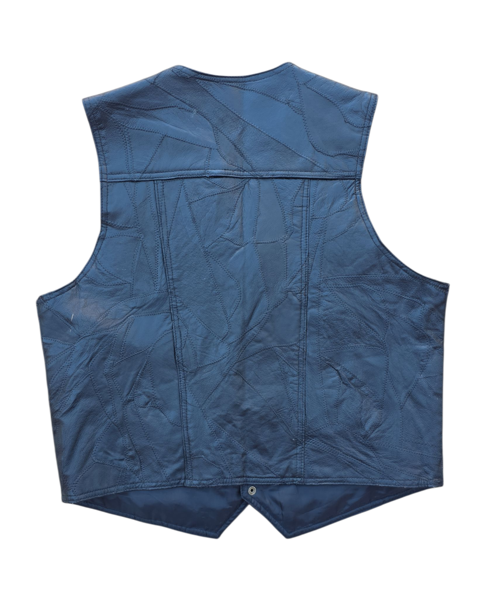 black navarre leather co leather vest, xxl